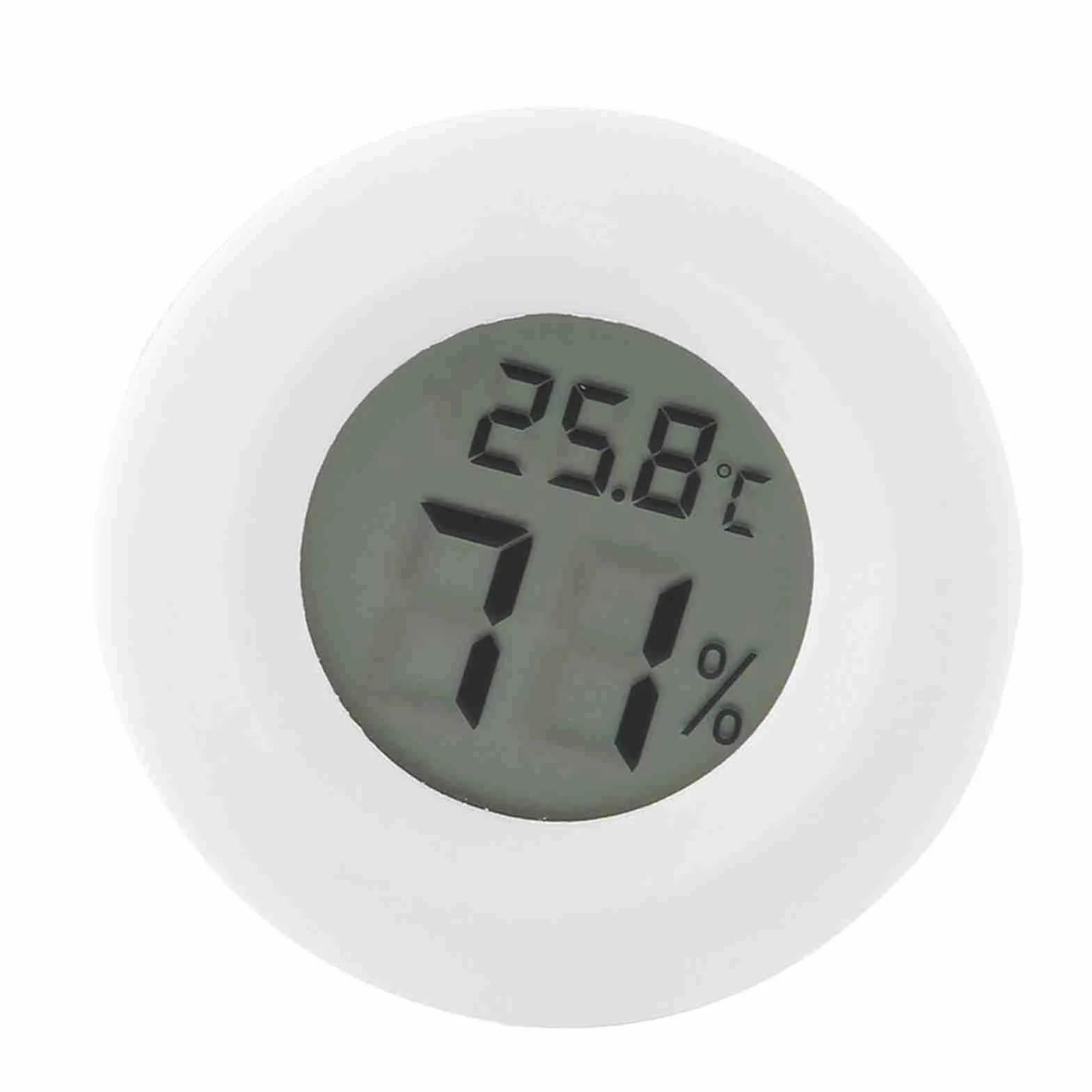Bewinner Mini Cyfrowy Termometr LCD Higrometr do Terrarium -50℃~70℃ 45mm Biały