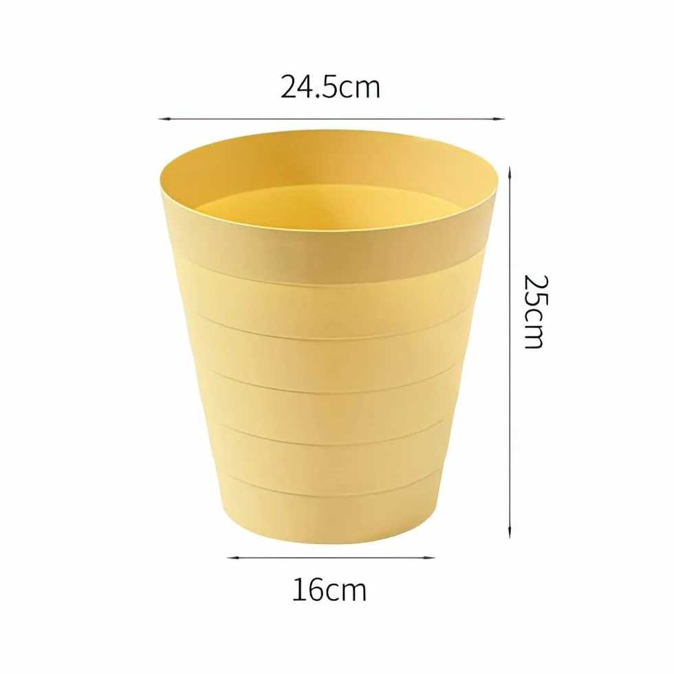 Kosz na śmieci 6105, z tworzywa sztucznego, idealny do pokoju dziecięcego, biura, kuchni, wysokość 25 cm, 9 l (niebiesko-szary)