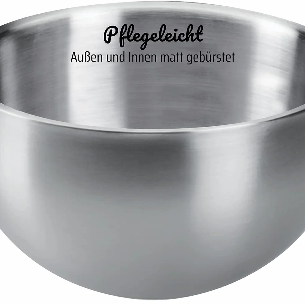 GSW 824019 6-częściowy zestaw misek termicznych z pokrywką z tworzywa sztucznego, stal nierdzewna, srebrna, 26 cm, 6 sztuk