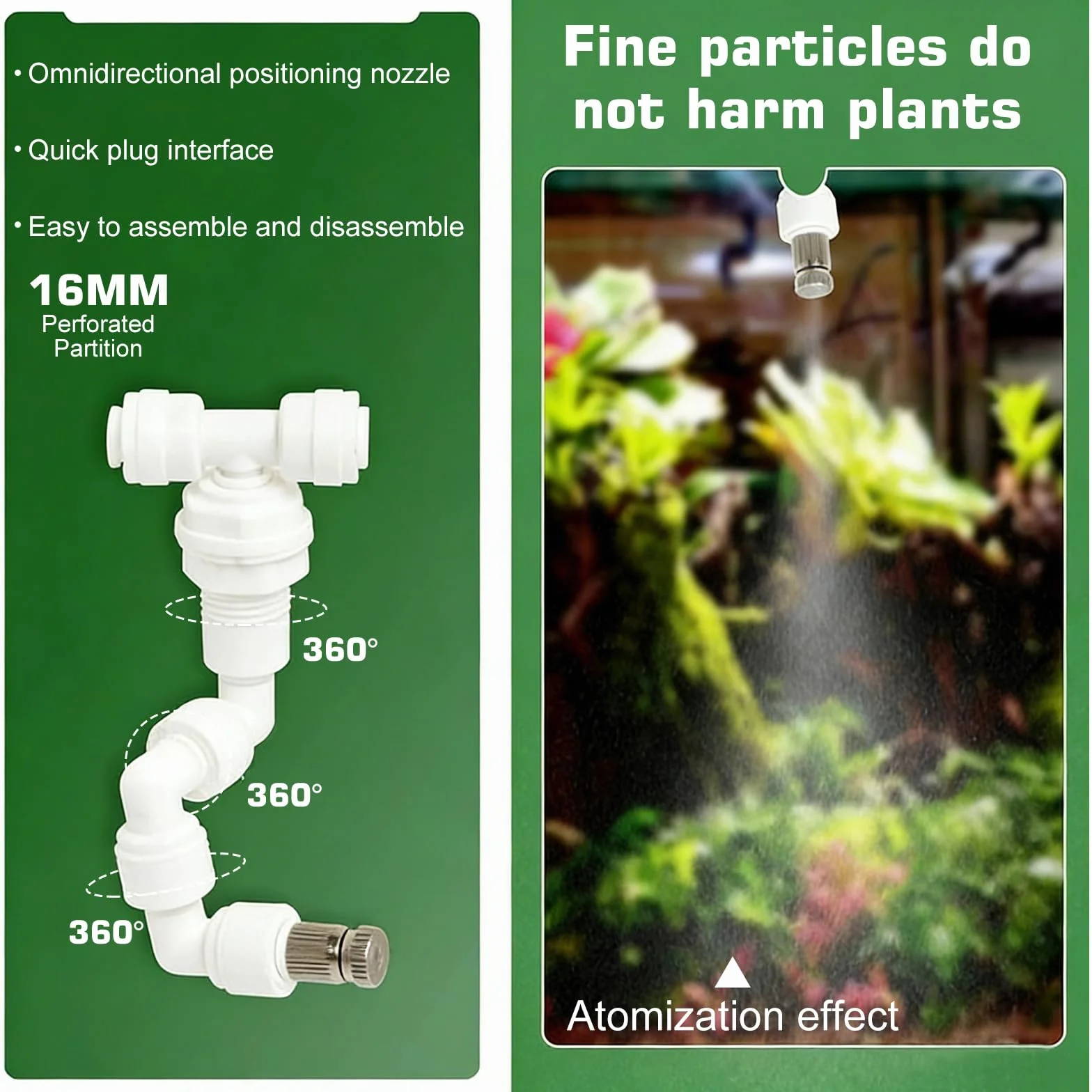 Smart System Nawadniający do Terrarium Nawilżacz Powietrza z Dyszą 360° Timerem dla Gadów