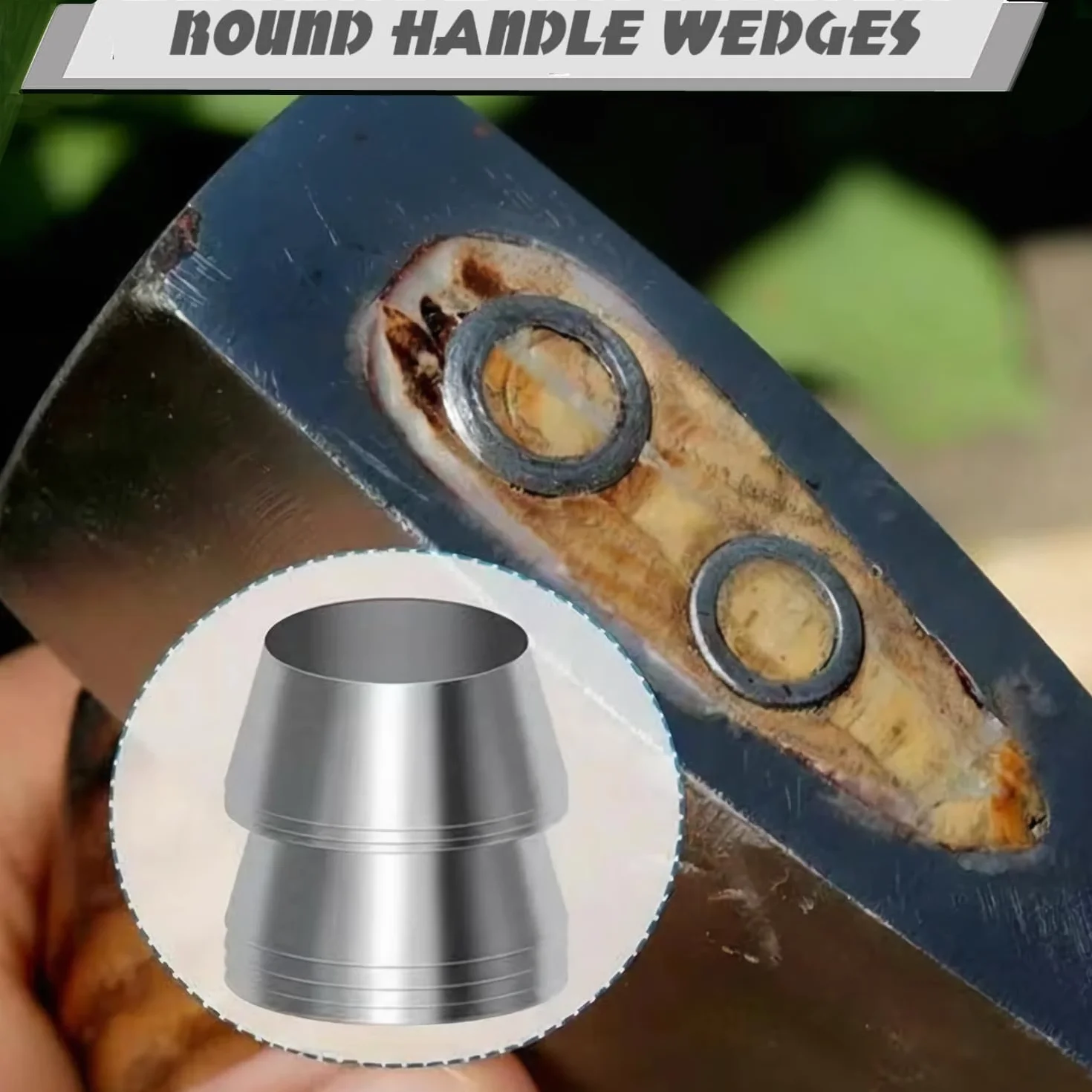 20 Sztuk Bezpieczeństwa Okrągły Uchwyt Kliny, Uchwyt Rozłupujący Klin Axe Ręczny Metalowy Klin Okrągły Stalowy Klin do Młotka do Siekiery(Średnica 10 mm / 0,39 cala)