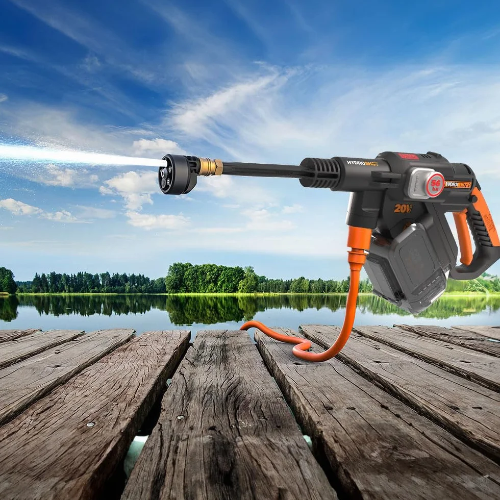 Hydroshot 20 V MAX myjka ciśnieniowa | WORX Nitro | PowerShare | czyszczenie tarasów i mycie samochodów | maks. 56 barów | 220 l/h | łącznie z akumulatorem 4,0 Ah i ładowarką | WG633E