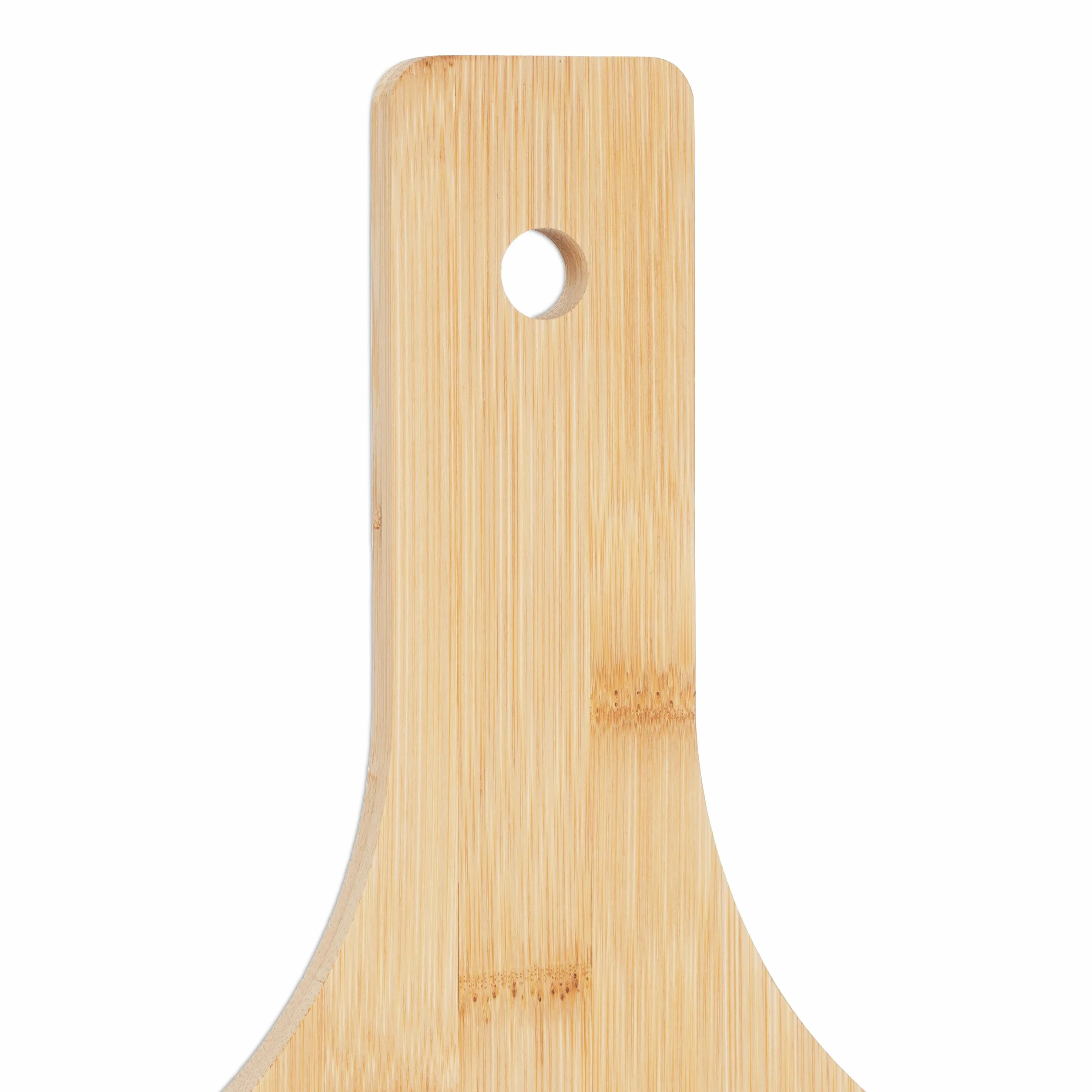 Relaxdays Łopatka do pizzy XXL, bambusowa, 50 x 38 cm, prostokątna, łopatka do pizzy, zaokrąglone krawędzie, z uchwytem, łopatka do chleba, naturalna, 1 sztuka