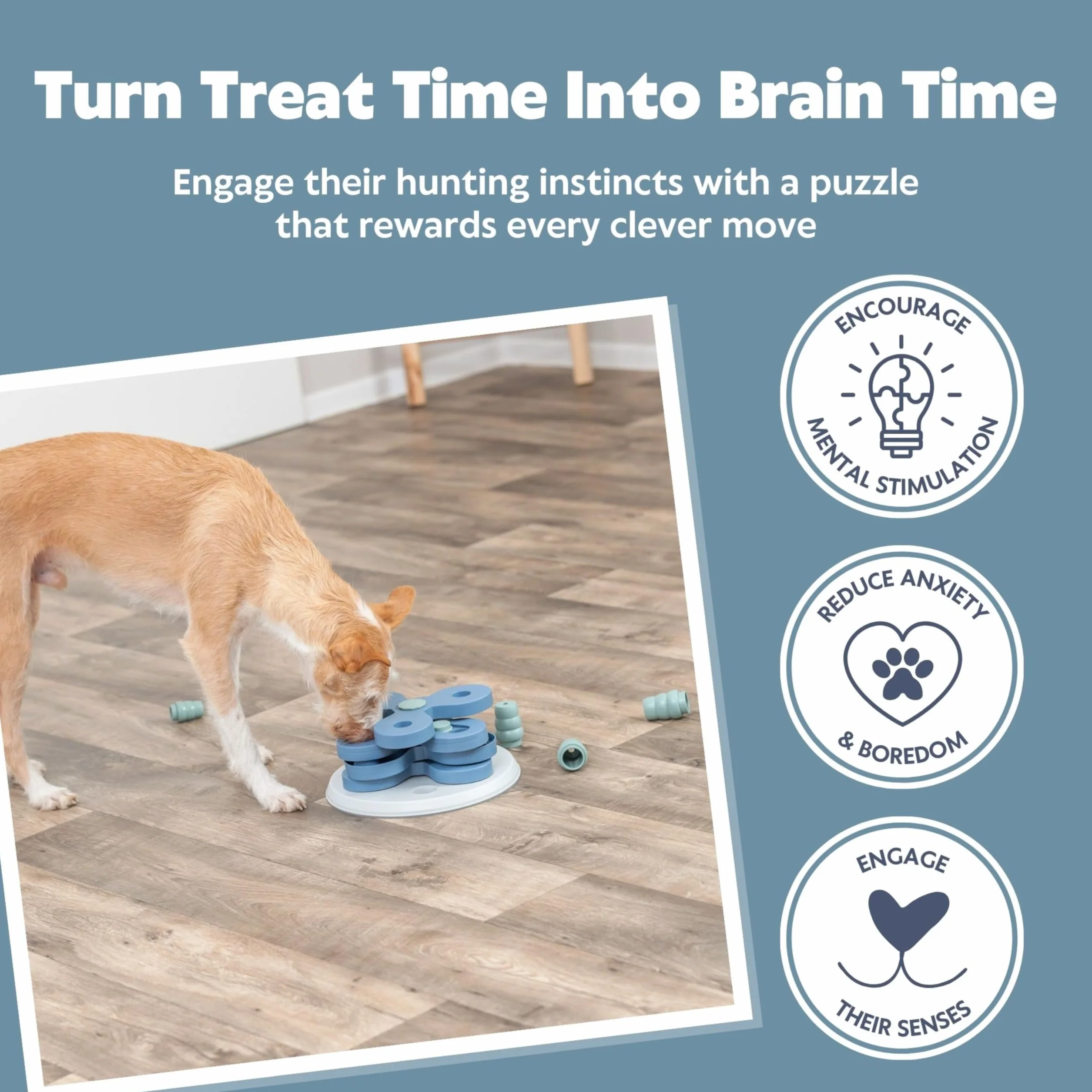 TRIXIE Zabawka dla psa inteligencja Dog Activity gra strategiczna "Flower Tower" – wymagająca zabawka inteligencyjna dla psów do pracy, ø 30 x 13 cm – 32000