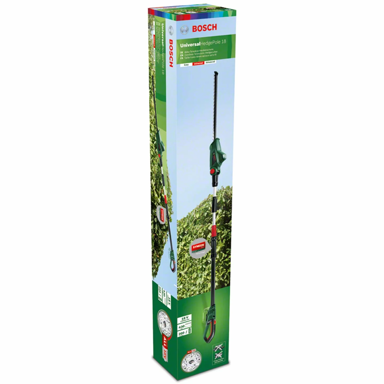 Bosch Home and Garden Akumulatorowy sekator teleskopowy UniversalHedgePole 18 (1 akumulator, system 18 V, w kartonie)