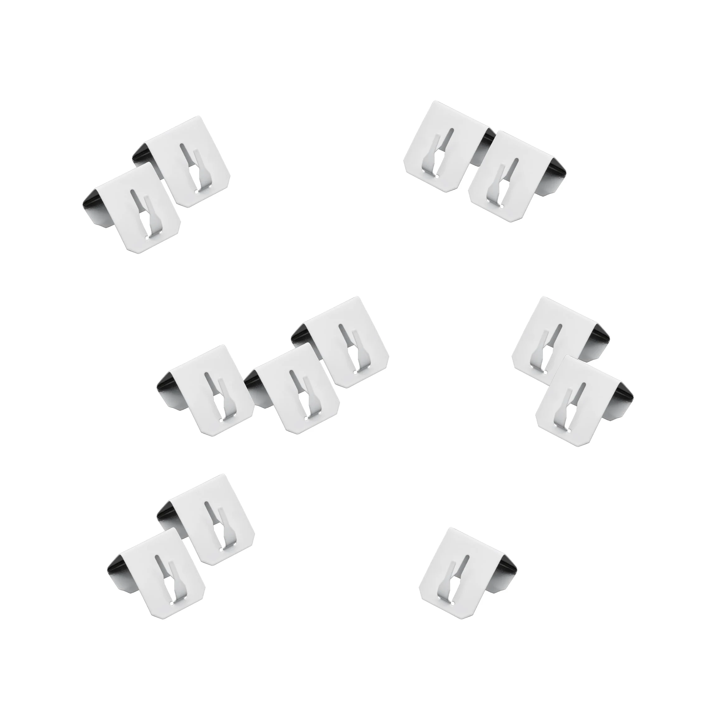 Metalowe haczyki okienne, samoprzylepne, z filcową podkładką, 3,5 cm x 3 cm, zestaw 12 sztuk, białe haczyki do łańcuchów świetlnych i dekoracji, uchwyt okienny