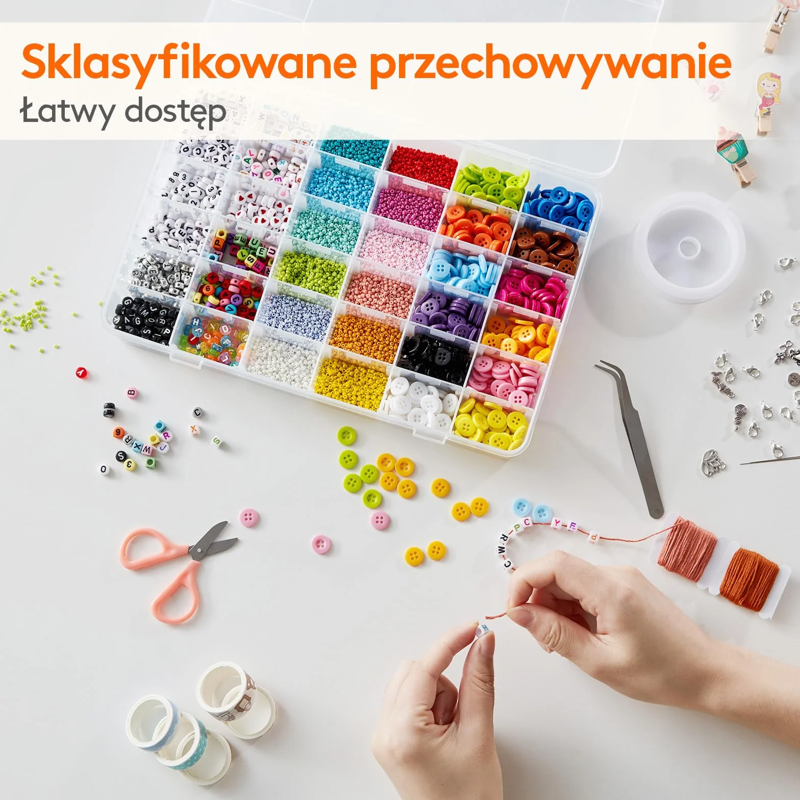 Lifewit 3-pak 36 Kratek Jasny Piętrowy Plastikowy Pojemnik Przechowywania Z Regulowanymi Przegródkami Dla Koralików, Diy Sztuki, Rzemiosła, Biżuterii, Sprzętu Rybackiego Z 5 Arkuszy Naklejki Etykiety