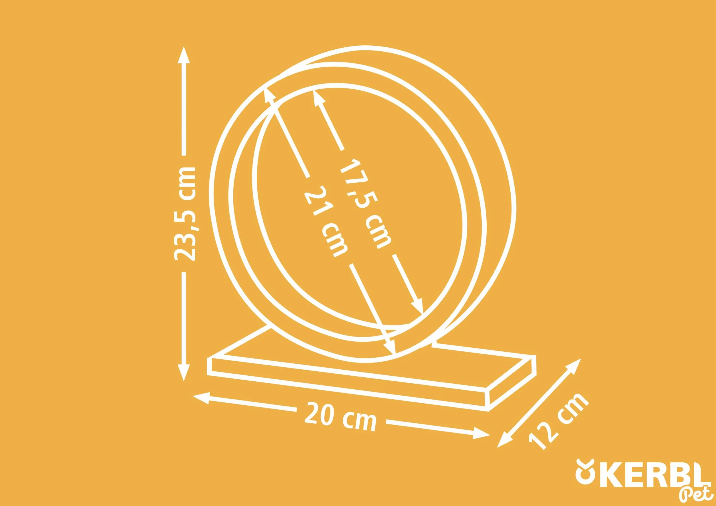 Kerbl drewniane koło chomika z zamkniętą nawierzchnią korkową 22 cm