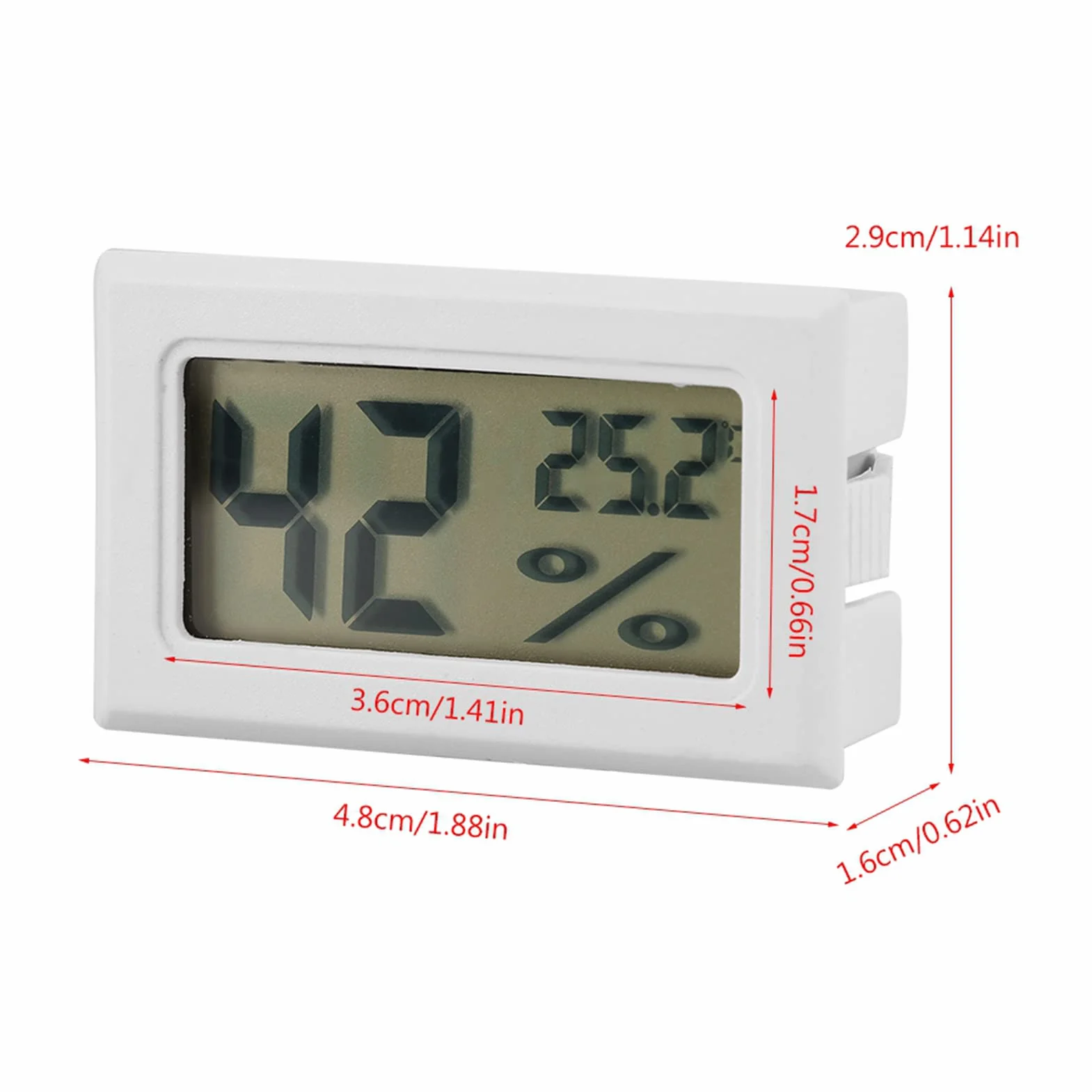 Cyfrowy Termometr Higrometr z Zewnętrzną Sondą LCD Wewnętrzny Miernik Wilgotności Temperatury Gadów Terrarium