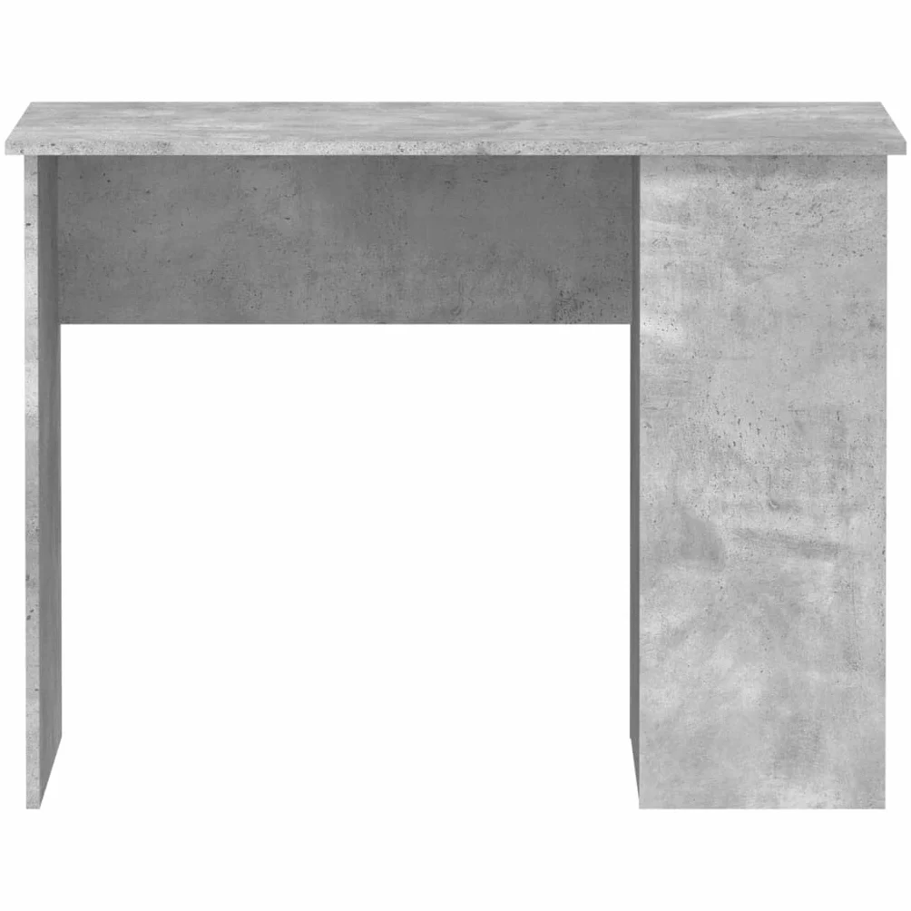 Biurko betonowe szare z materiału drewnopochodnego 100 x 55 x 75 cm z miejscem do przechowywania, szufladą i regałem do domowego biura, gabinetu, pokoju młodzieżowego, komputera, laptopa, gier