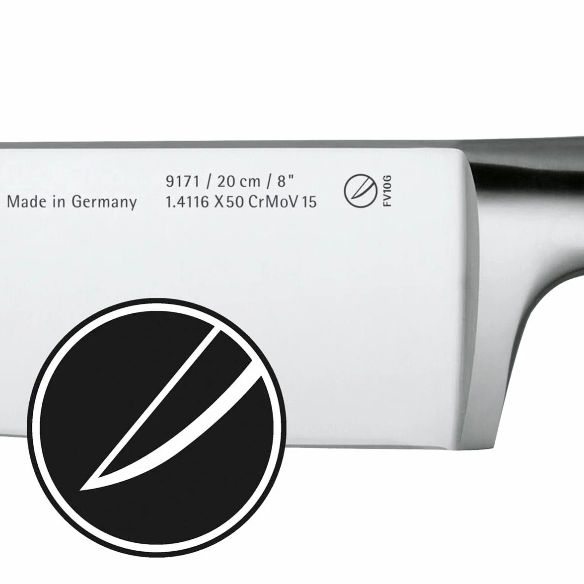 WMF Spitzenklasse Plus nóż uniwersalny, 20,5 cm, wyprodukowano w Niemczech, kuty nóż, Performance Cut, specjalna stal ostrza, ostrze 10 cm