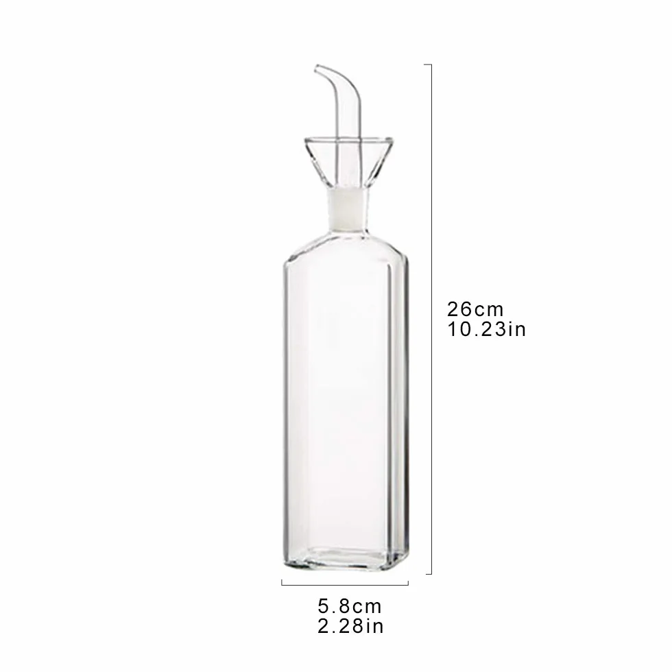 butelka na oliwę z oliwek ze szkła, dozownik na olej i ocet, butelka ze szkła, do gotowania, z dozownikiem do kuchni i grilla, 500ml…