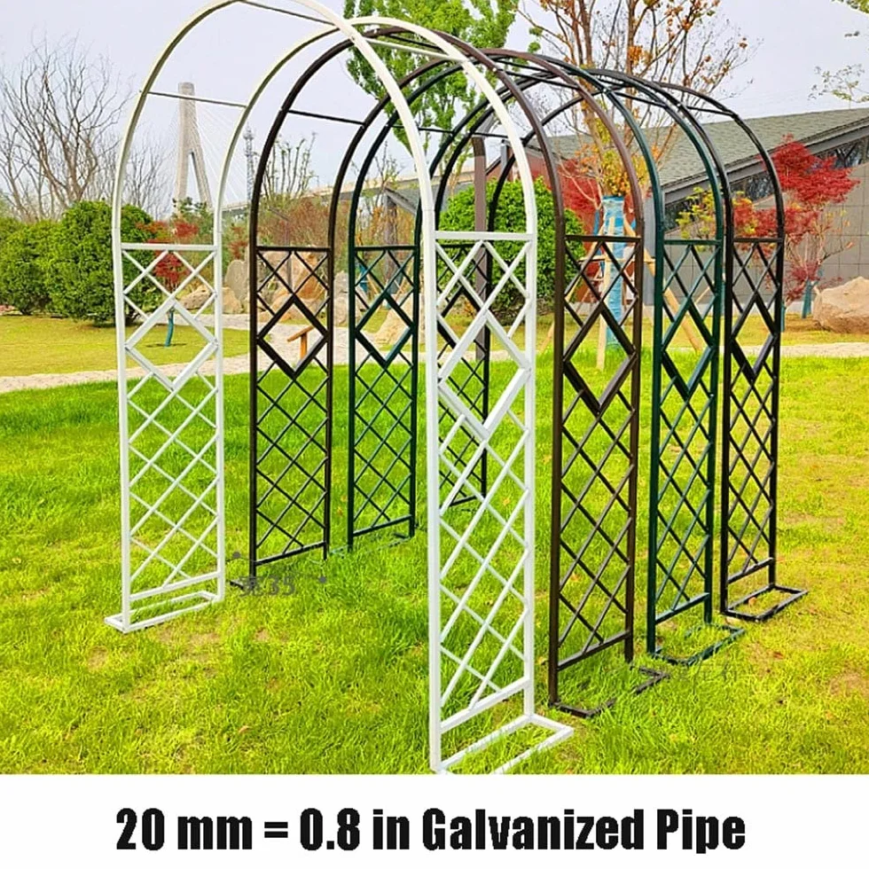 Łuk ("en":"Łuk ogrodowy łuk różany łuk do roślin pnących 140x230cm 220x230cm 180x270cm 360x70cm pergola metalowa kratka z podstawą czarny/brązowy/ciemnozielony/biały (kolor: zielony, rozmiar: 220