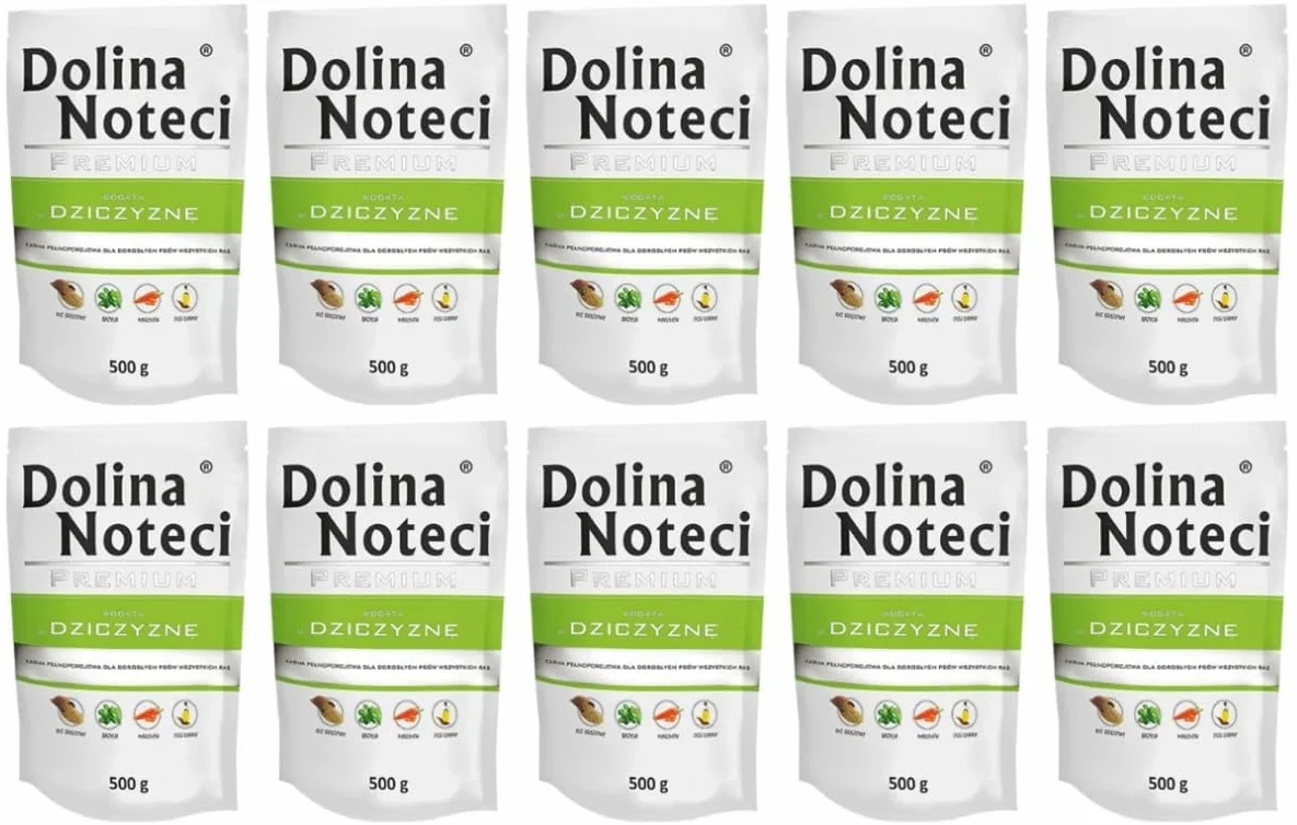 Dolina Noteci Premium mokra karma dla psów, dziczyzna, bezglutenowa, 10 x 500 g