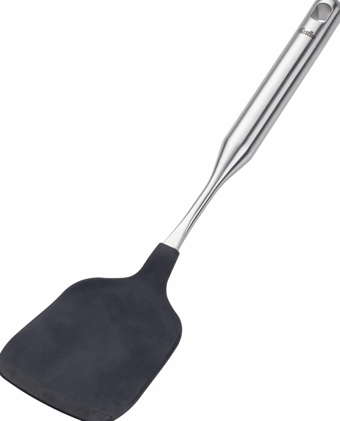 Fissler Essential/silikonowa łopatka wok z uchwytem ze stali nierdzewnej (34,5 cm) łopatka do patelni, do naleśników, nadaje się do mycia w zmywarce