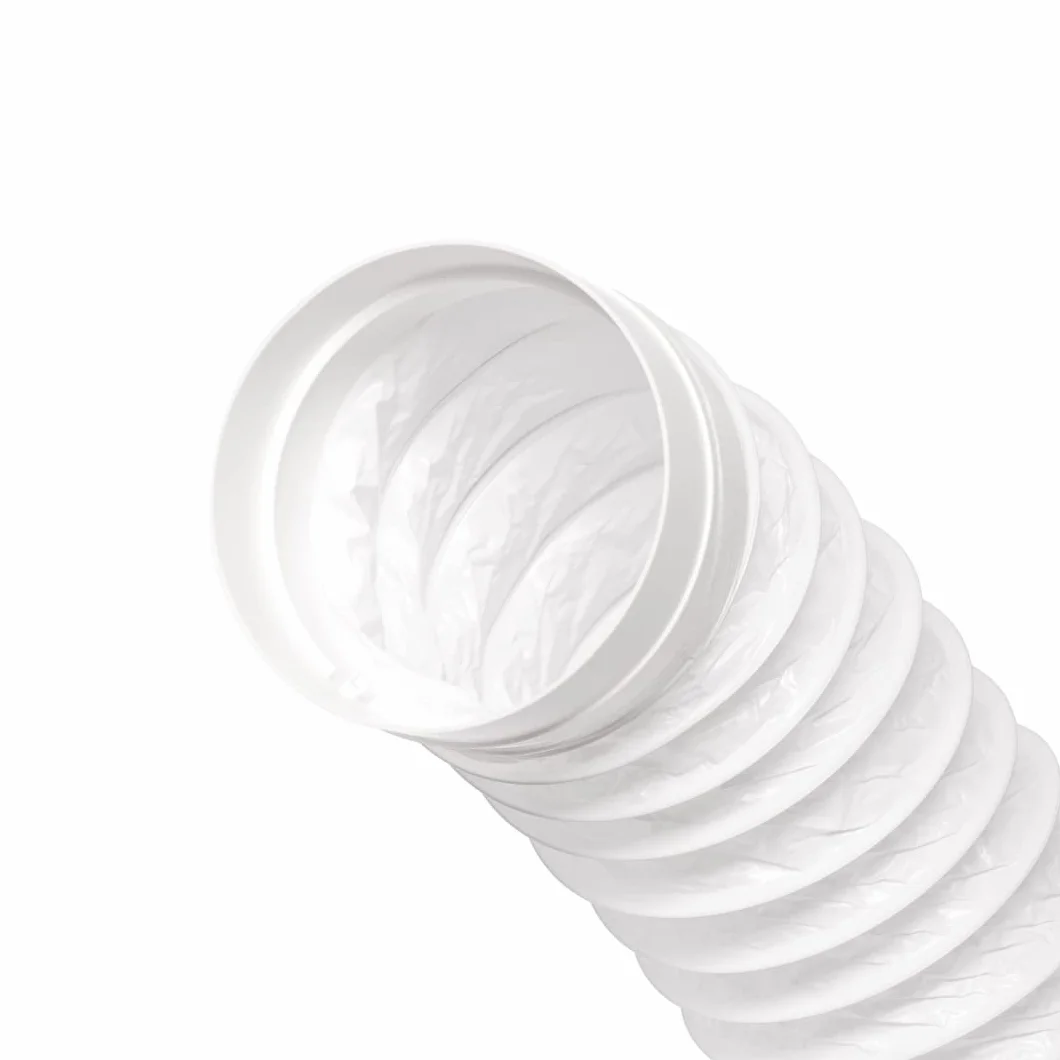 Ø 125 mm 50 cm / 5 cali 20 cali długość biały plastikowy wąż elastyczny PCW - rura kanałowa, kubek, złącze