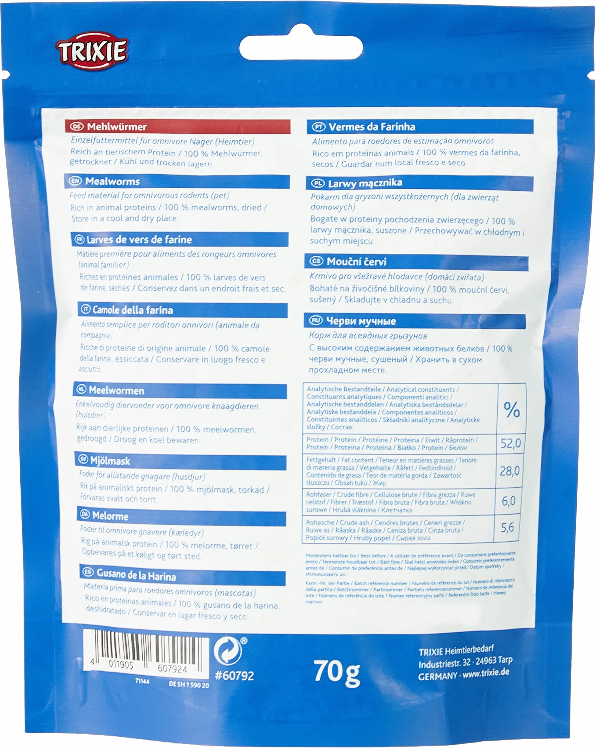 Trixie 60792 Mączniaki, suszone, 70 g