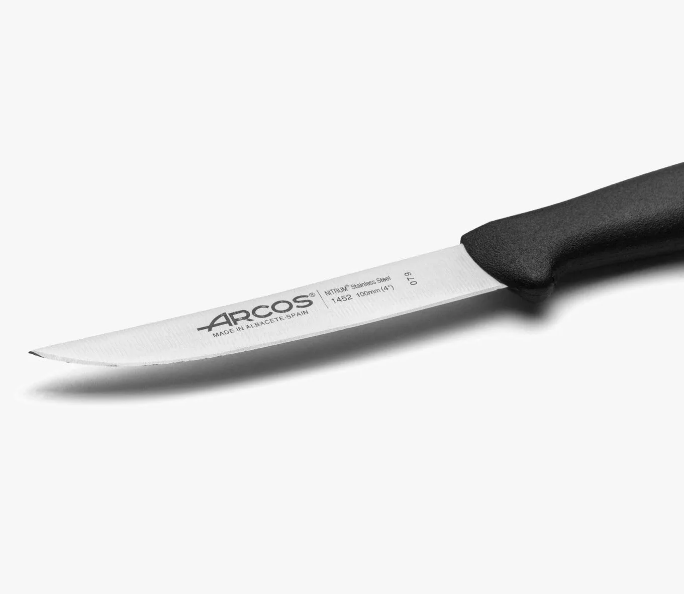 Arcos seria 145200 Menorka - nóż warzywny - ostrze nitrm stal nierdzewna 100 mm (3,94 cala) - uchwyt polipropylen czarny kolor, 18/8