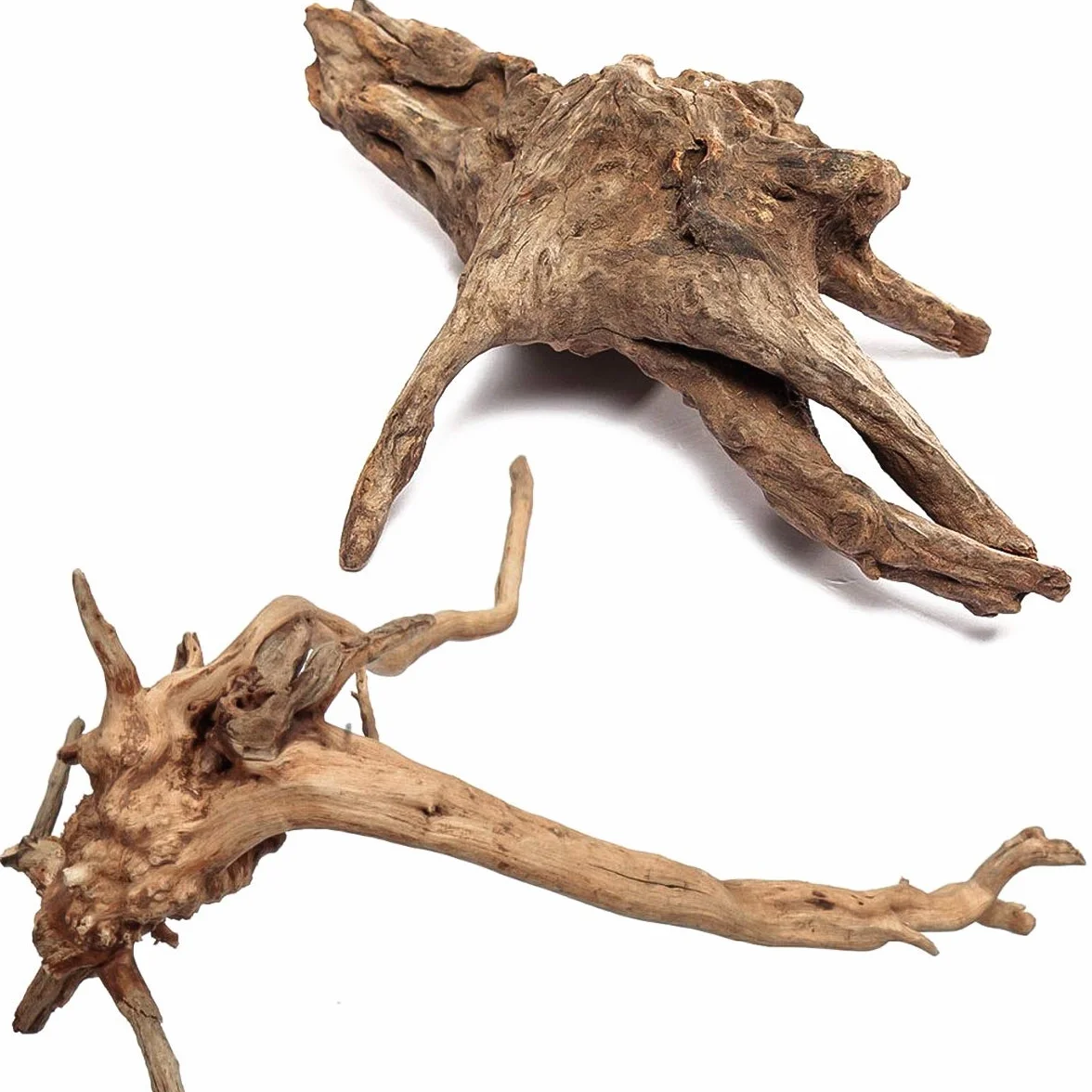 Esenlong Naturalne drewno dryfujące gałązki winorośli gady dekoracja akwarium, losowy kształt 10-15 cm