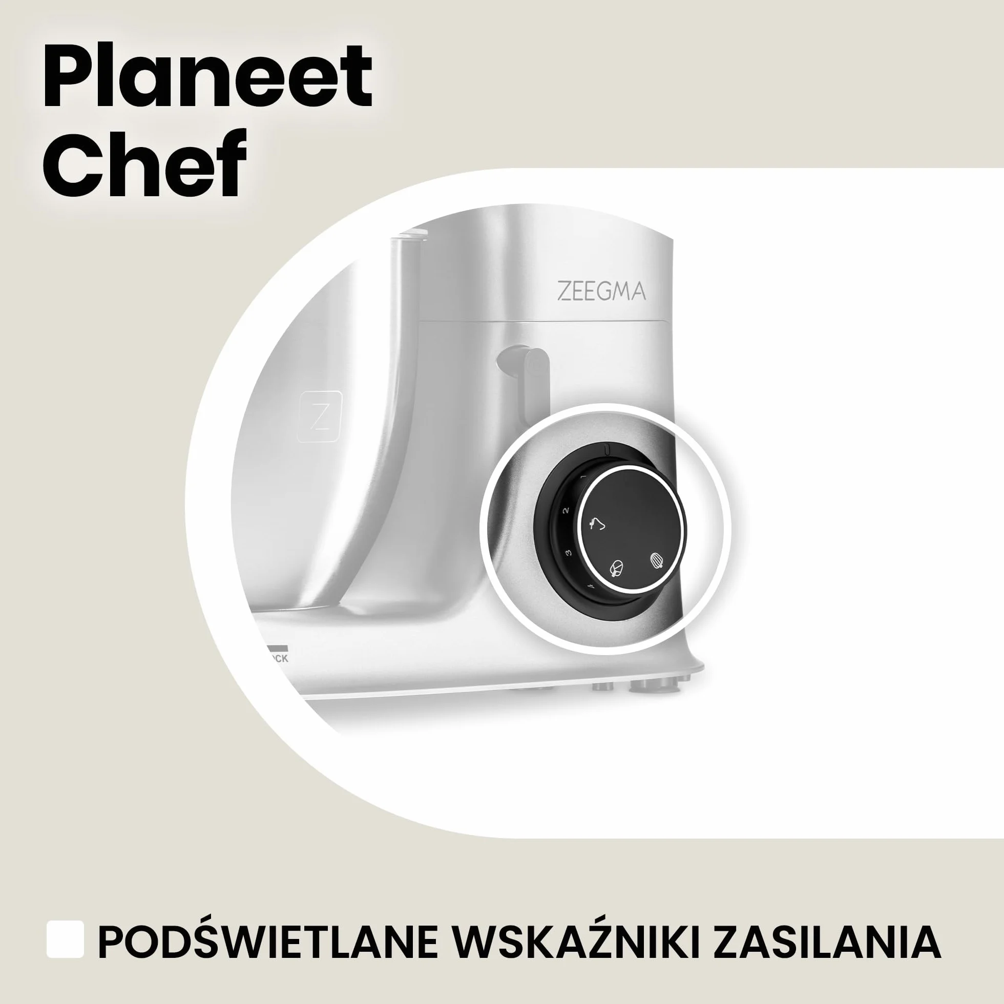 ZEEGMA Planeet Chef robot kuchenny, maszyna do ugniatania ciasta 1500 W, wielofunkcyjny robot do ciasta, miska z uchwytem ze stali nierdzewnej 6,5 l, 6 stopni prędkości, 3 mieszadła w zestawie