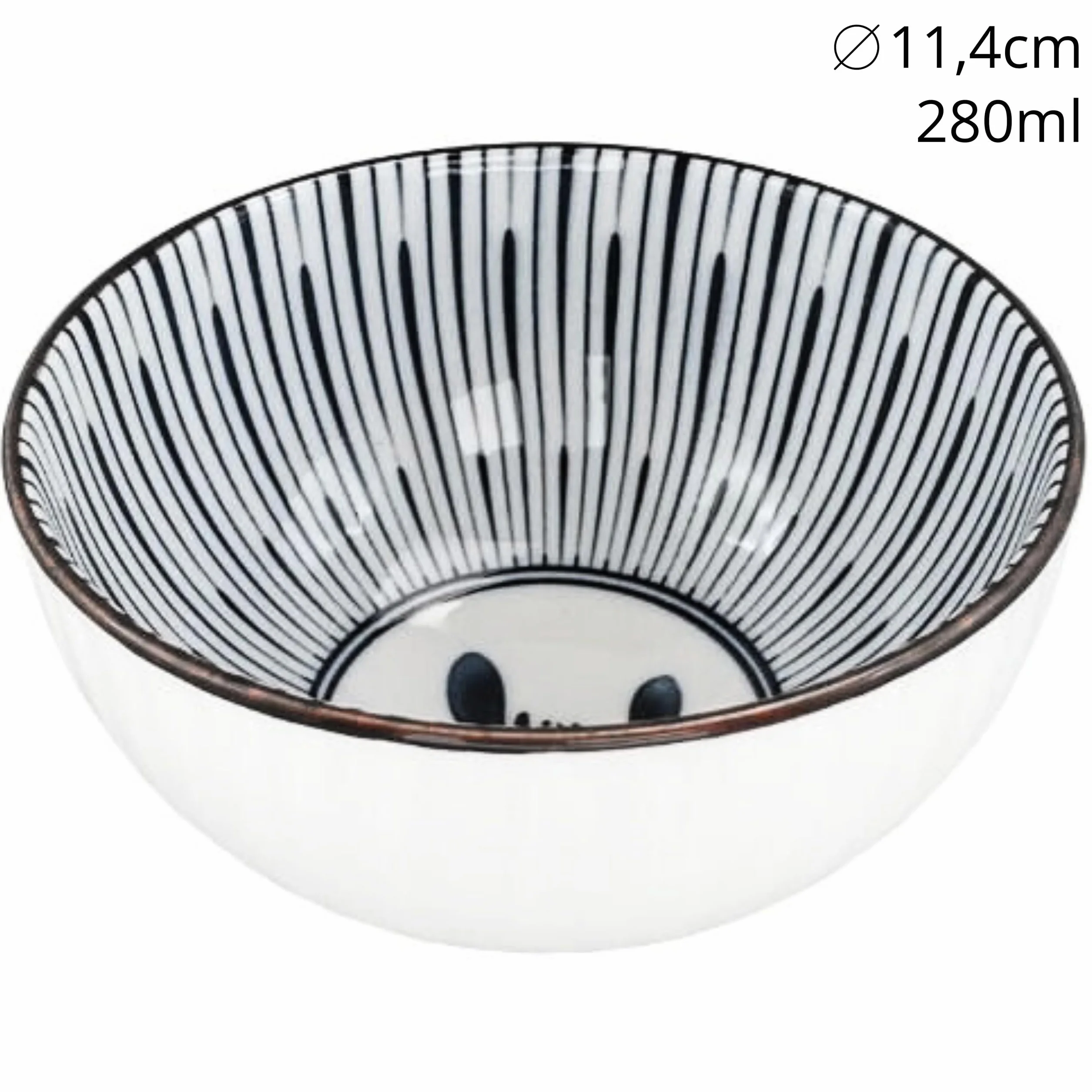 Czarka japońska, ceramiczna miseczka Chawan do parzenia herbaty matcha - niebieska 280 ml (A)