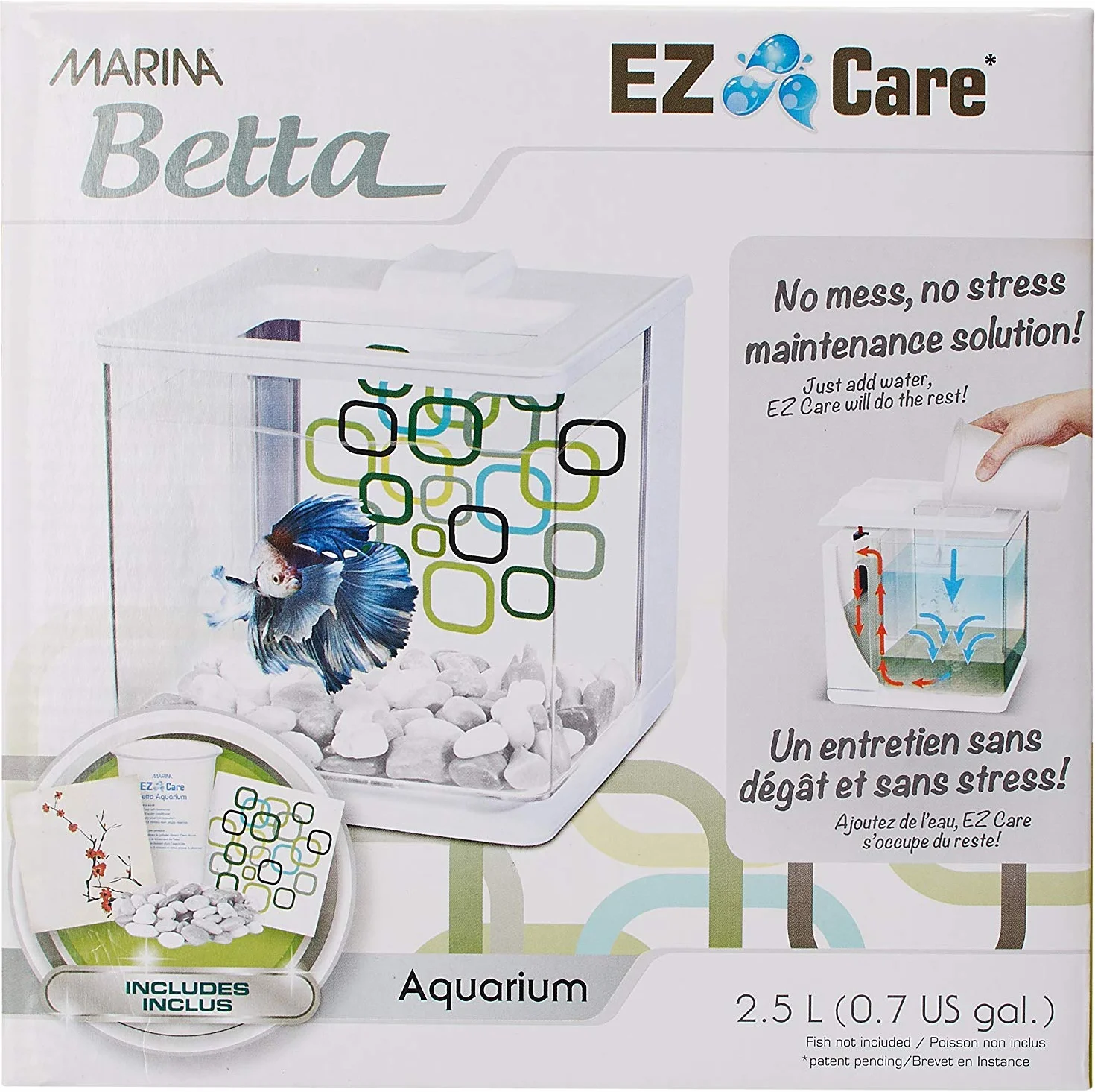 Marina Betta EZ Care akwarium, kolor biały
