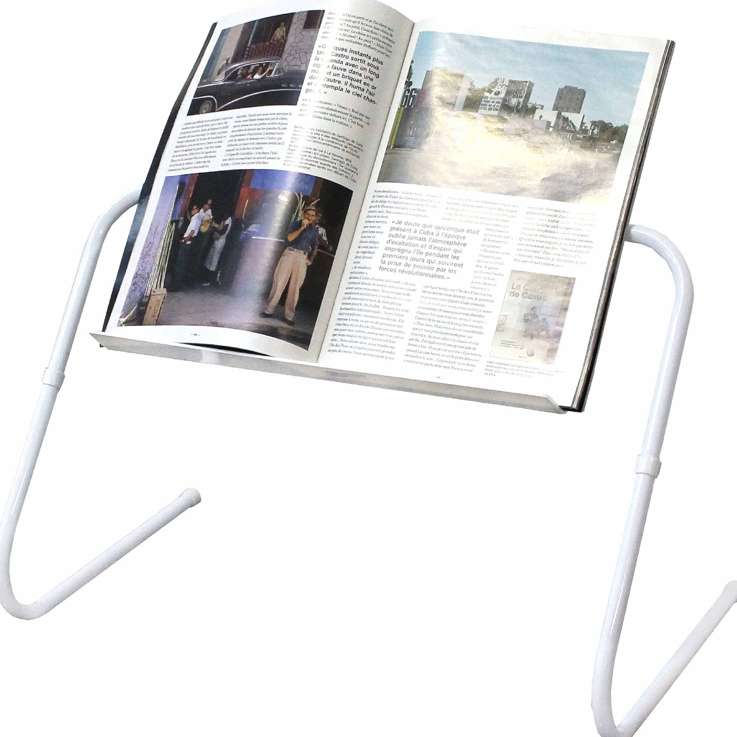 Genius ideas R 191270 podpórka na książki PCW i metal, biała
