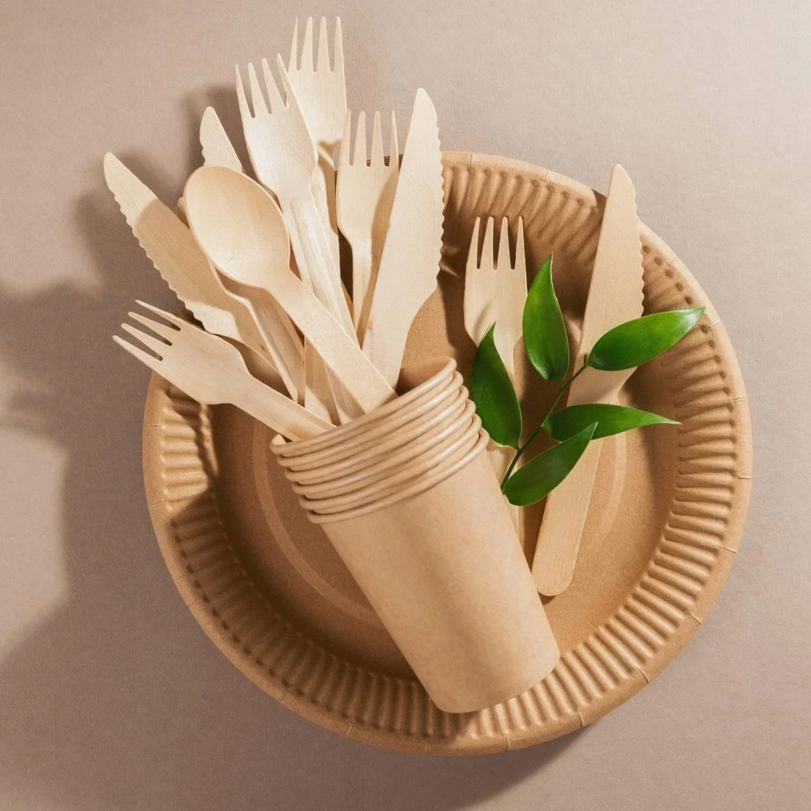 Pakomat Drewniane Noże 100 szt. - 16 cm Jednorazowe Noże z Drewna - Biodegradowalne sztućce na grill, imprezę, catering i camping - alternatywa bez plastiku