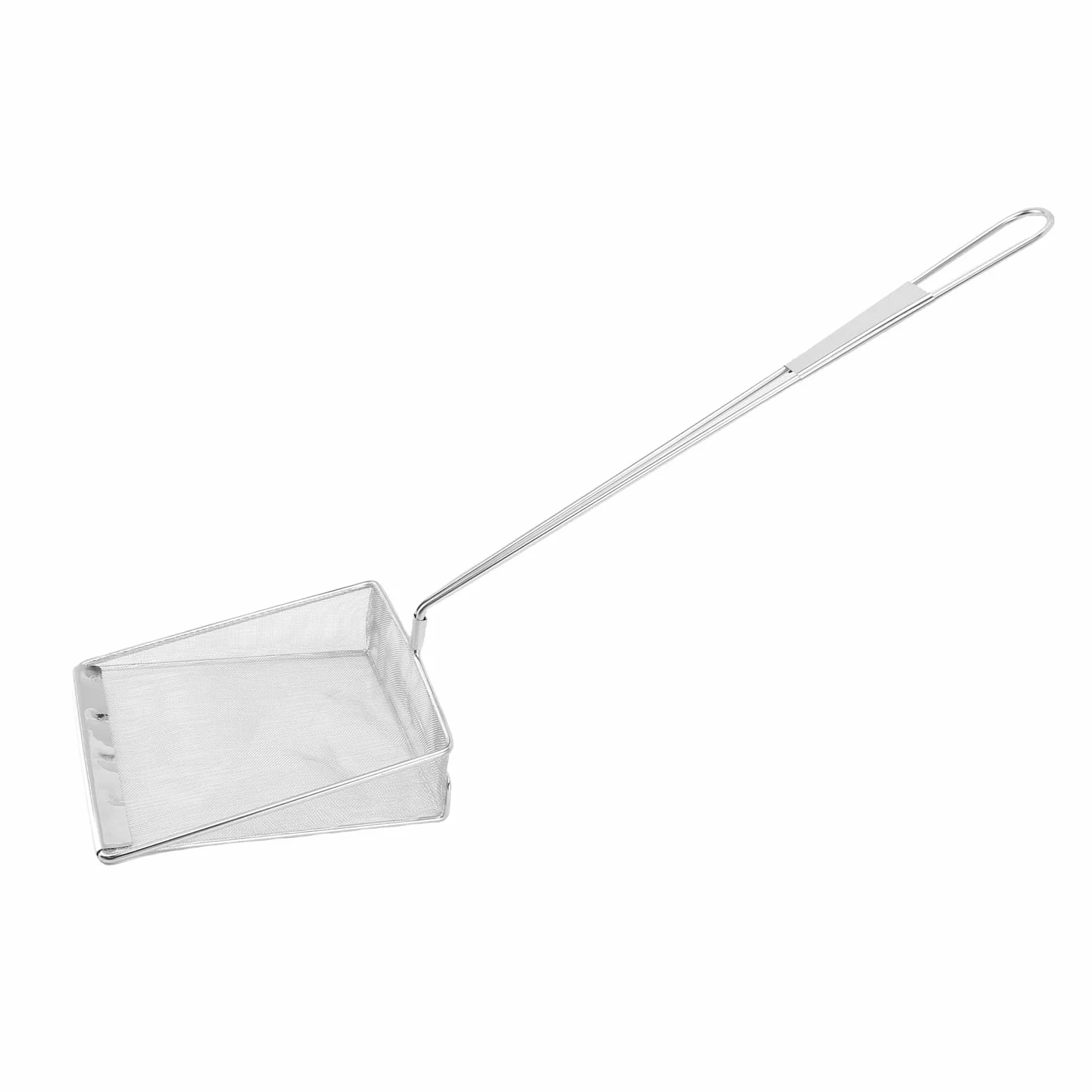 Gedourain Odpieniacz do Oleju z Drobnymi Oczkami, Kwadratowy, Sitko ze Stali Nierdzewnej, łyżka z Długim Uchwytem, ​​do Smażenia Restauracji 26,4 X 7,9 Cala dla Kucharzy