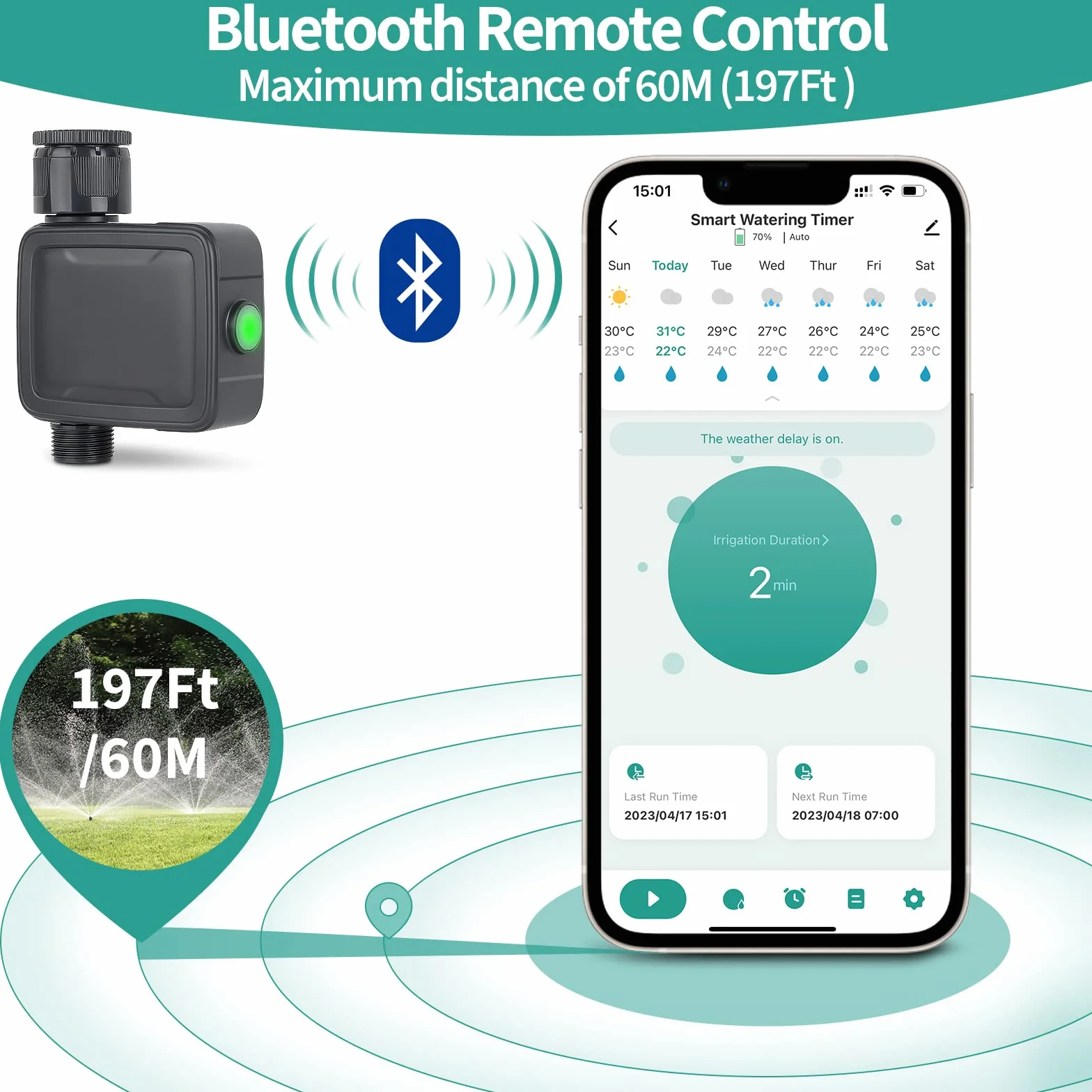Sterownik nawadniający Bluetooth, automatyczny system nawadniania ogrodu, sterowanie nawadnianiem roślin, pilot zdalnego sterowania za pomocą aplikacji
