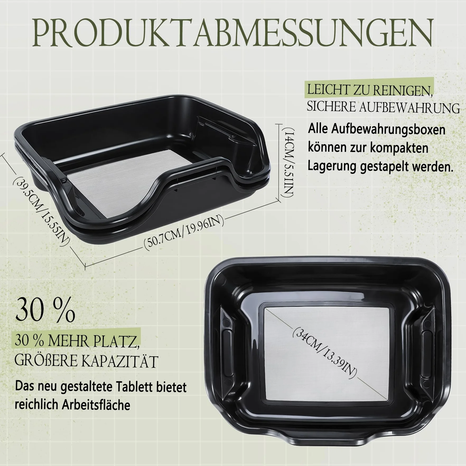 Taca na ścinki, Premium zestaw na ścinki z sitkiem na pyłek 150 mikronów, Ergonomiczna tacka na ścinki, Zawiera 4 pary nożyc, 2 antystatyczne szczotki, lupa, 2-stopniowe sito do suszenia