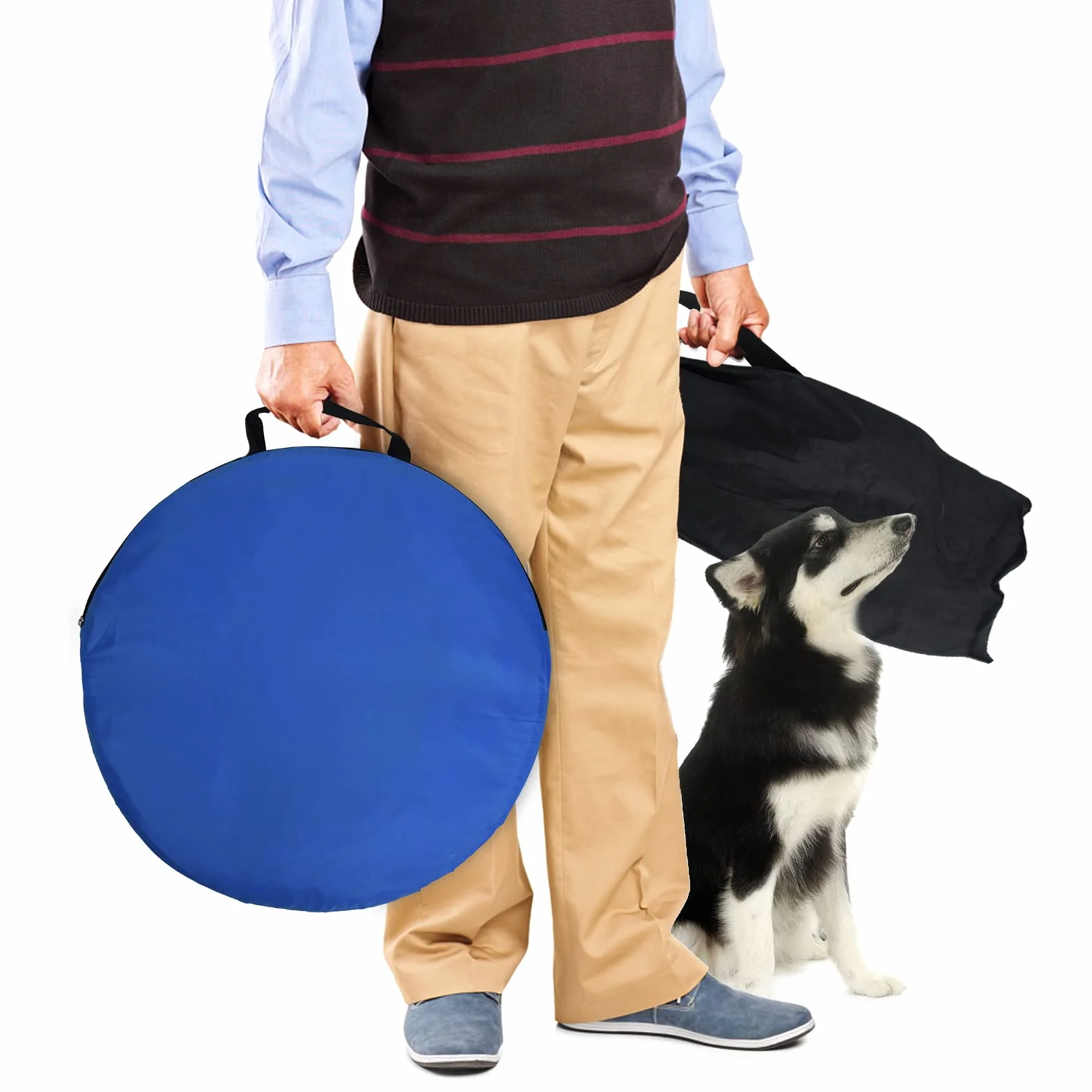 FIVMEN Agility zestaw treningowy dla psów z przeszkodą, kółkiem, tunelem, drążkami slalomowymi
