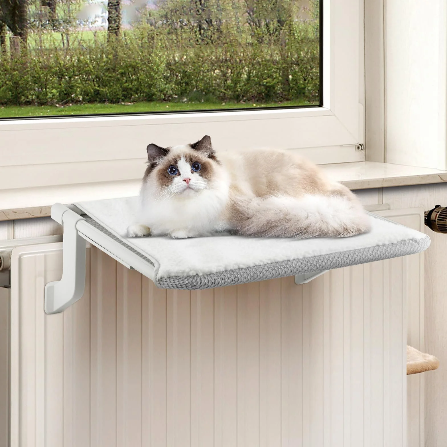 Hamak dla kota z stali nierdzewnej, mesh window cat hammock, 4 przyssawki, 18 kg