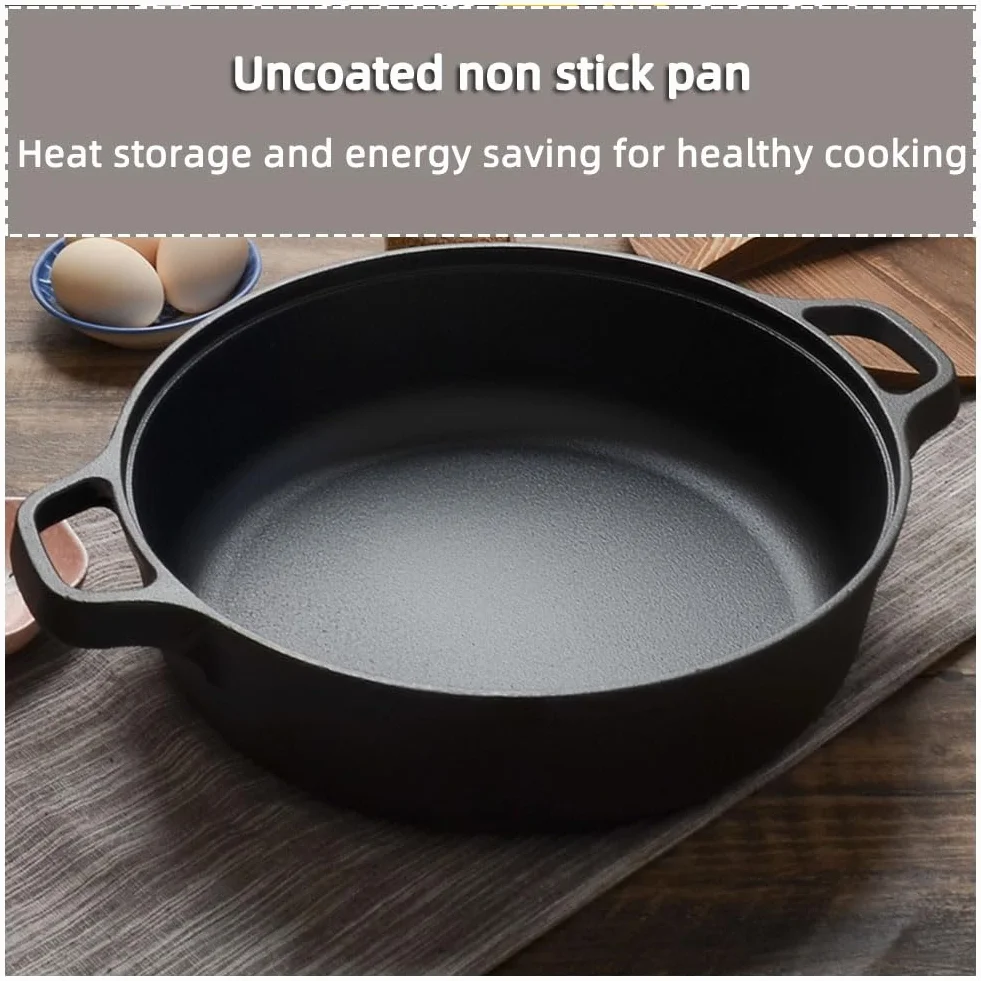 Nieprzywierające patelnie z drewnianą lub szklaną pokrywą, równomiernie przewodzi ciepło, izolujący ciepło uchwyt do naleśników śniadaniowych (rozmiar: 25 cm, kolor: c)