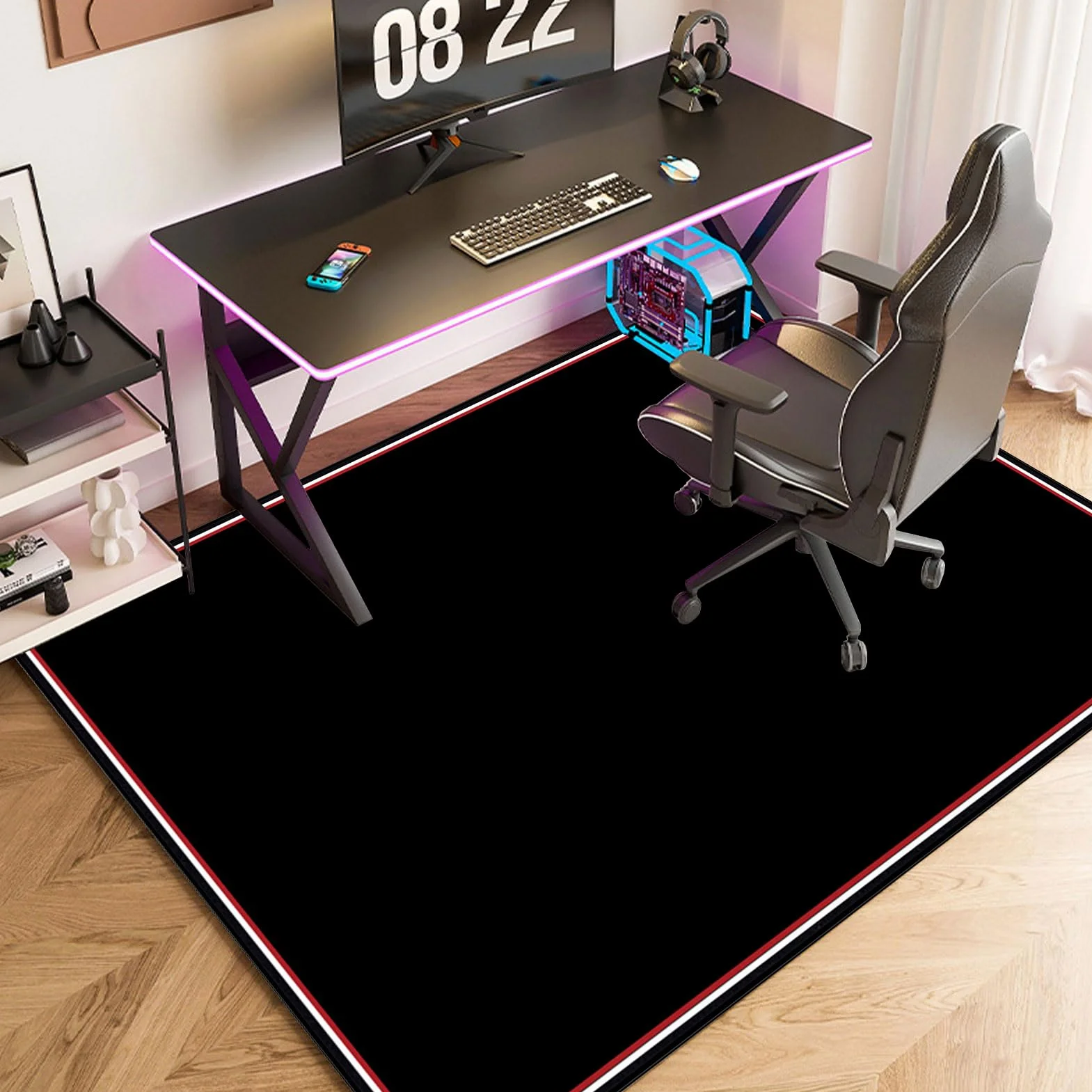 Mata pod krzesło 140 x 160 cm, Mata pod krzesło biurowe na twardą podłogę, Mata antypoślizgowa pod krzesło biurowe, Mata pod krzesło komputerowe do gier, Mata pod krzesła na drewniane podłogi, Mata