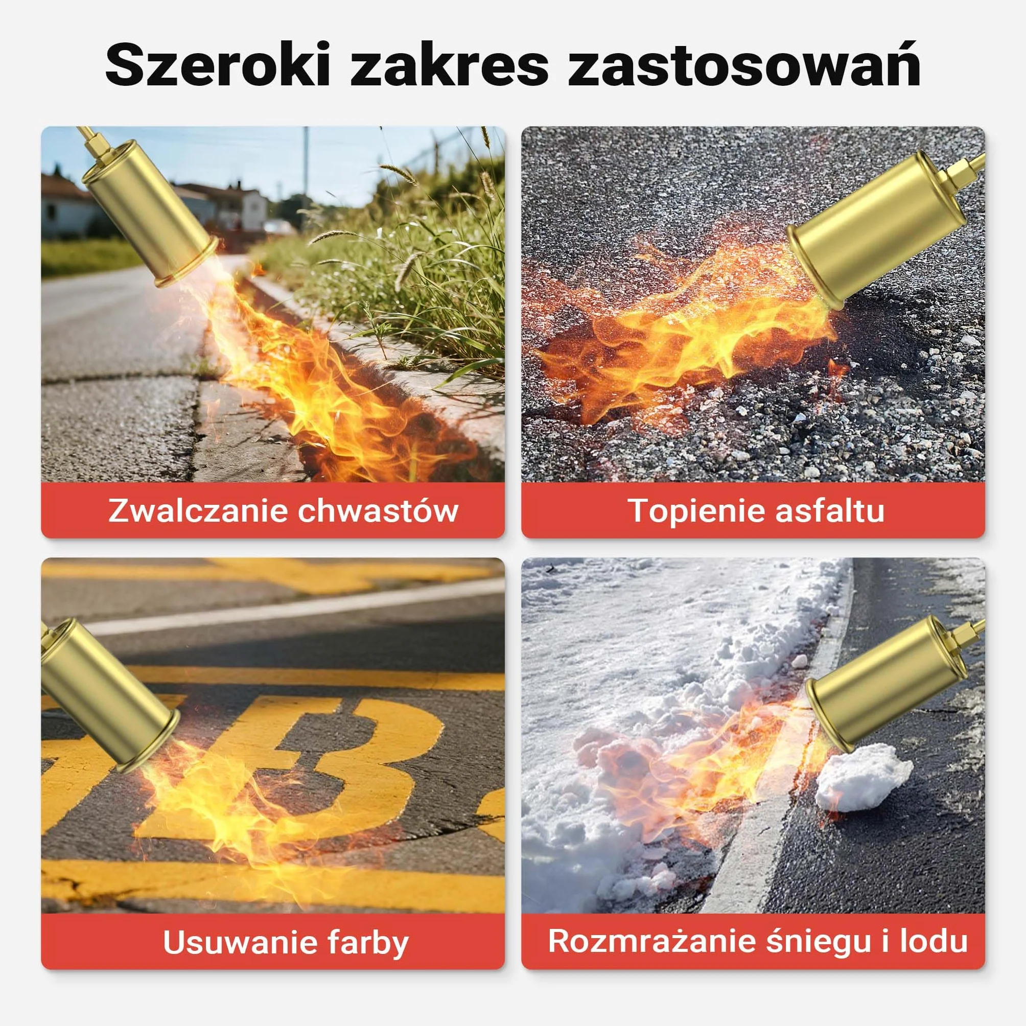Wiltec Palnik gazowy do wypalania chwastów, dachów papy i lutowania 2000°C, ekologiczny wypalacz trawy i chwastów, 5 m wąż i ergonomiczny uchwyt