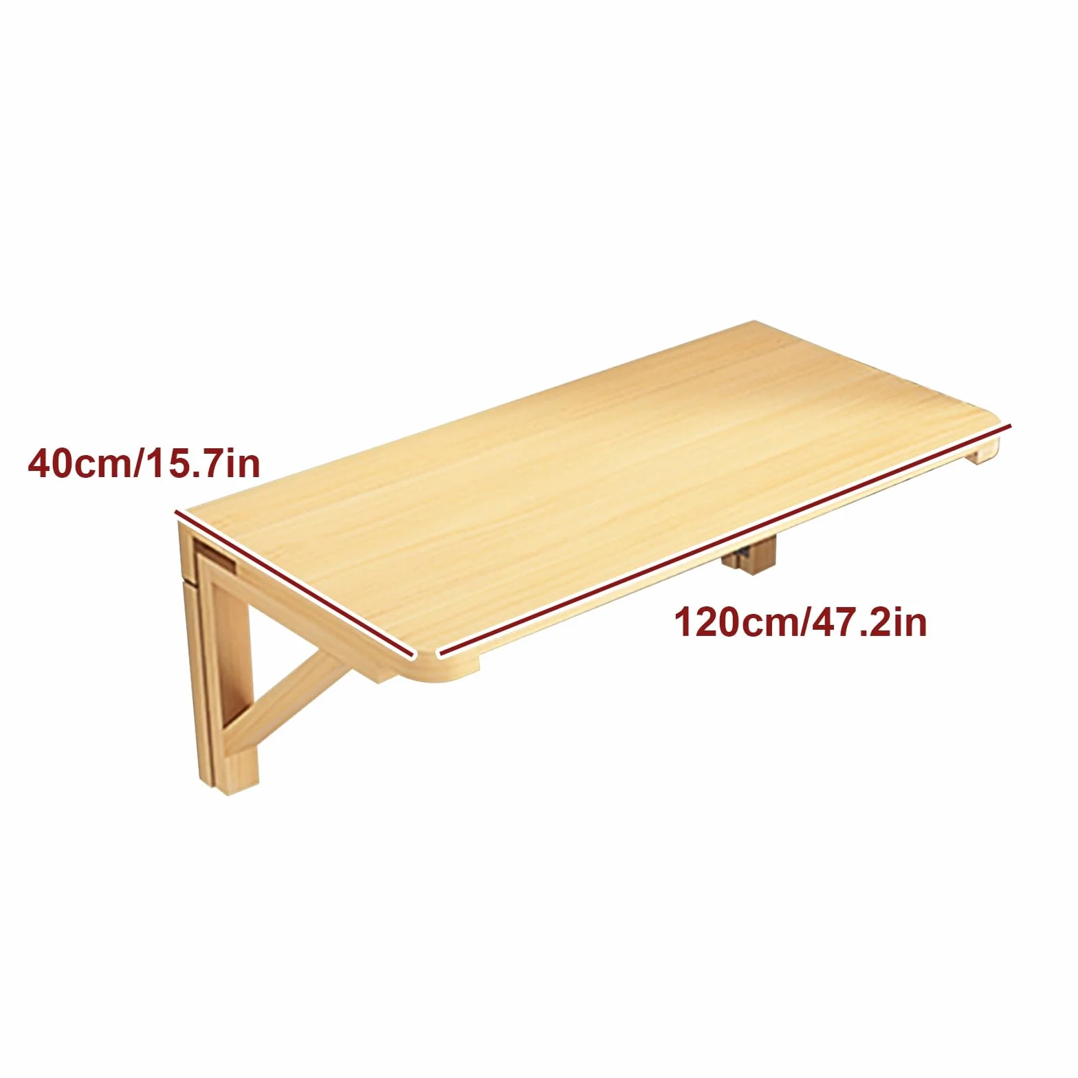 Montowany na ścianie składany stół do domowego biura pralni kuchni i jadalni Składany stół warsztatowy na biurko (rozmiar: 120 x 40 cm/47 x 16 cali)