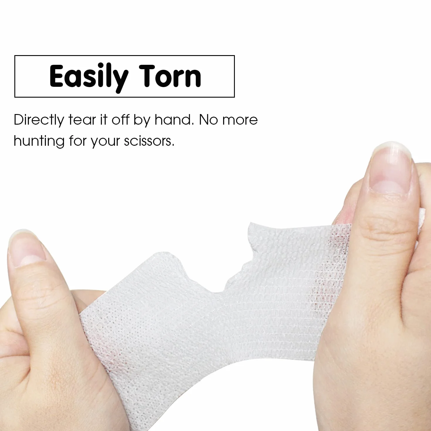Cohesive Flexible Bandage Self-Adhesive Roll Latex-Free Non-Woven Athletic Tape 2.5 cm x 4.5 m 12 Rolls White