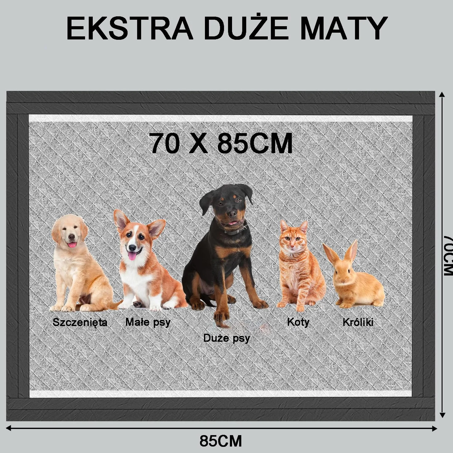Gardner Pet Podkłady dla szczeniąt 70x85cm, Duże podkłady dla szczeniąt z węglem do kontroli zapachu, Super chłonne i 6-warstwowe podkładki treningowe z zabezpieczeniem przed wyciekaniem dla psów, 30