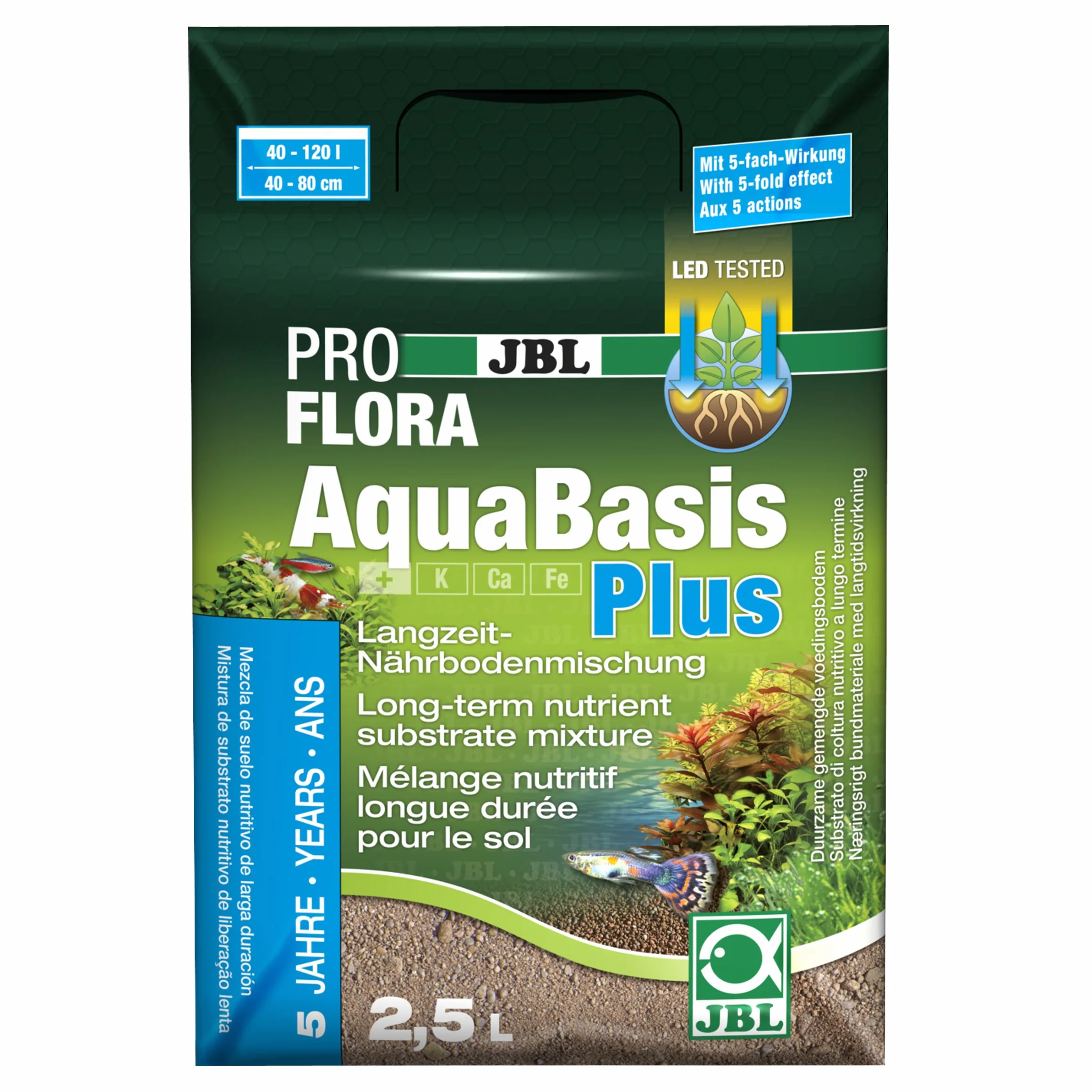 JBL AquaBasis plus 2,5 l, długotrwałe podłoże odżywcze do akwariów słodkowodnych