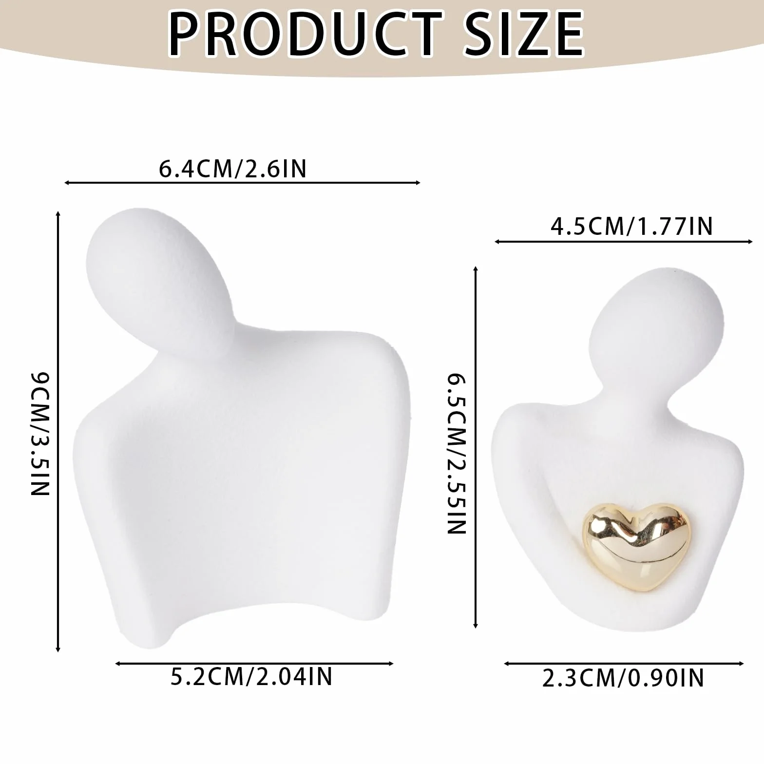 Romantyczna statuetka dla pary, abstrakcyjna rzeźba, mini para, dekoracja salonu, nowoczesna figurka ceramiczna, dla par, rzeźba na wesele, dekoracja domu, romantyczny prezent