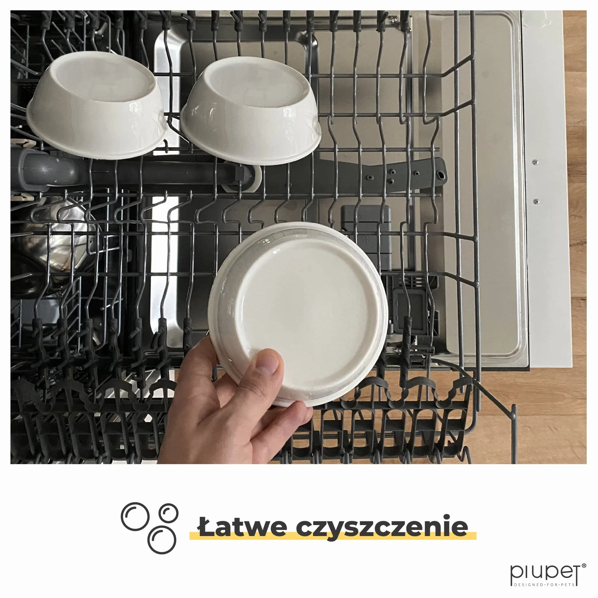 PiuPet® 3er Cat Bowl - Podwyższona miska ceramiczna dla kotów i małych psów - Zestaw 3 misek
