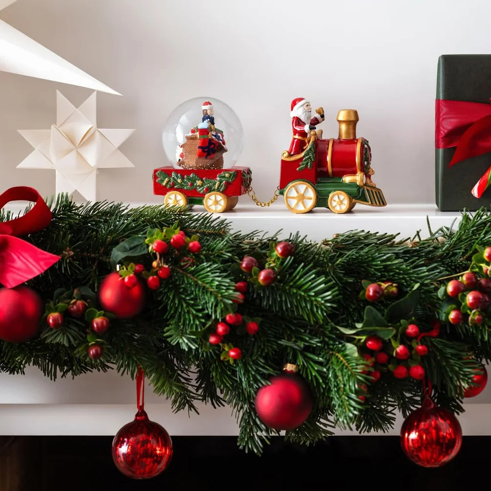 Villeroy & Boch – Christmas Toys, pociąg z kulą śnieżną duży, pociąg, 22 x 8,5 x 12,5 cm, porcelana/szkło, wielokolorowy