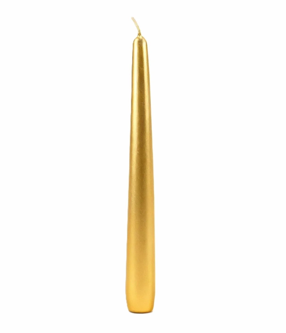 Świece stożkowe Średnica, Złoto, 2.2 cm, Wysokość 25 cm, 10 sztuk