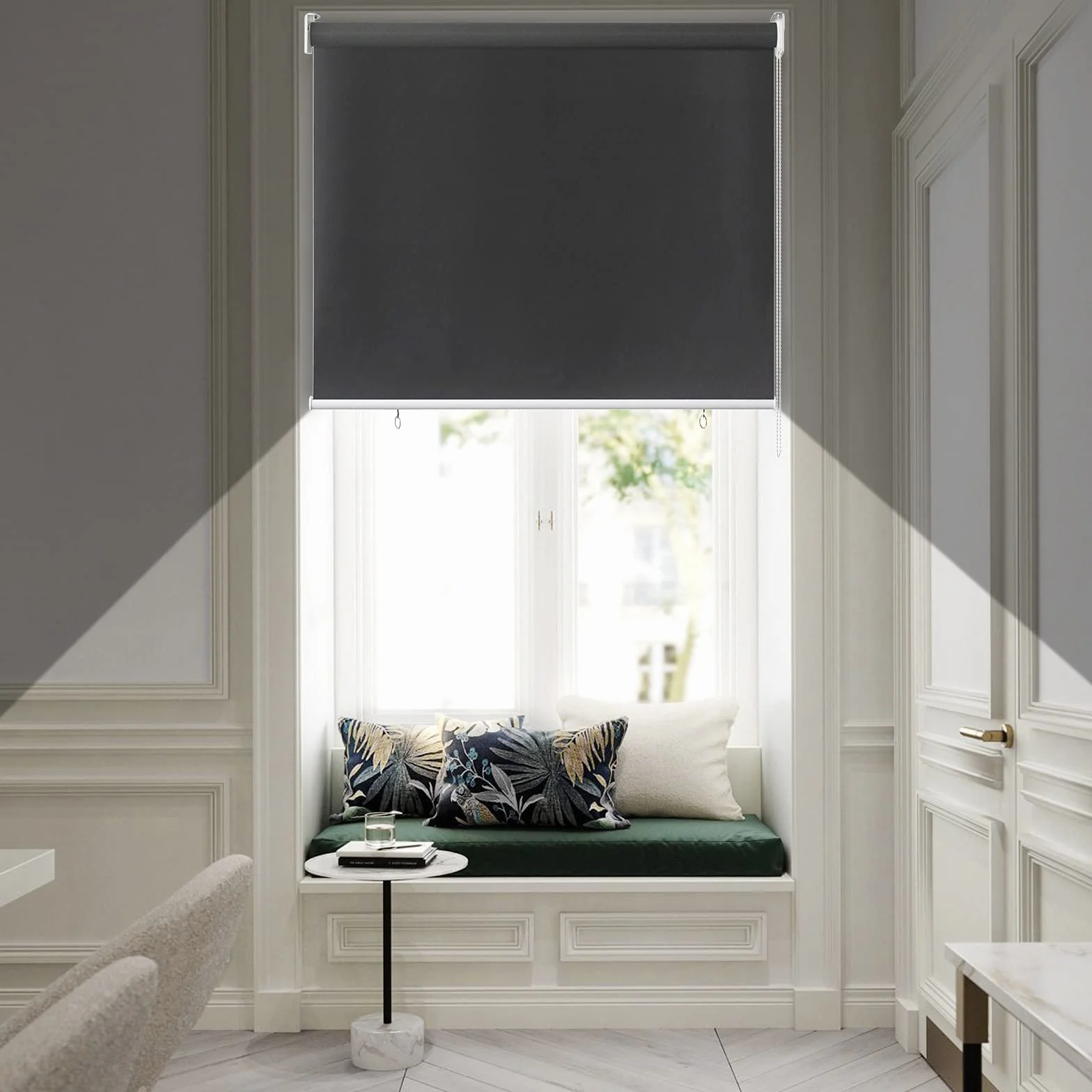 UISEBRT Roleta zewnętrzna, markiza pionowa, roleta balkonowa, do użytku na zewnątrz, roleta przeciwsłoneczna, ochrona przed promieniowaniem UV (180 cm x 240 cm, antracytowa)
