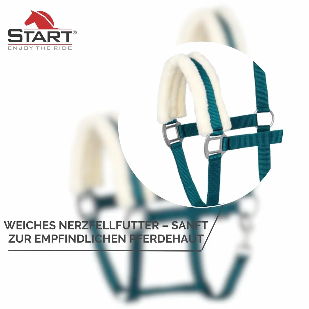 Kantar dla konia START MinkPadded (Bordowy, Full)