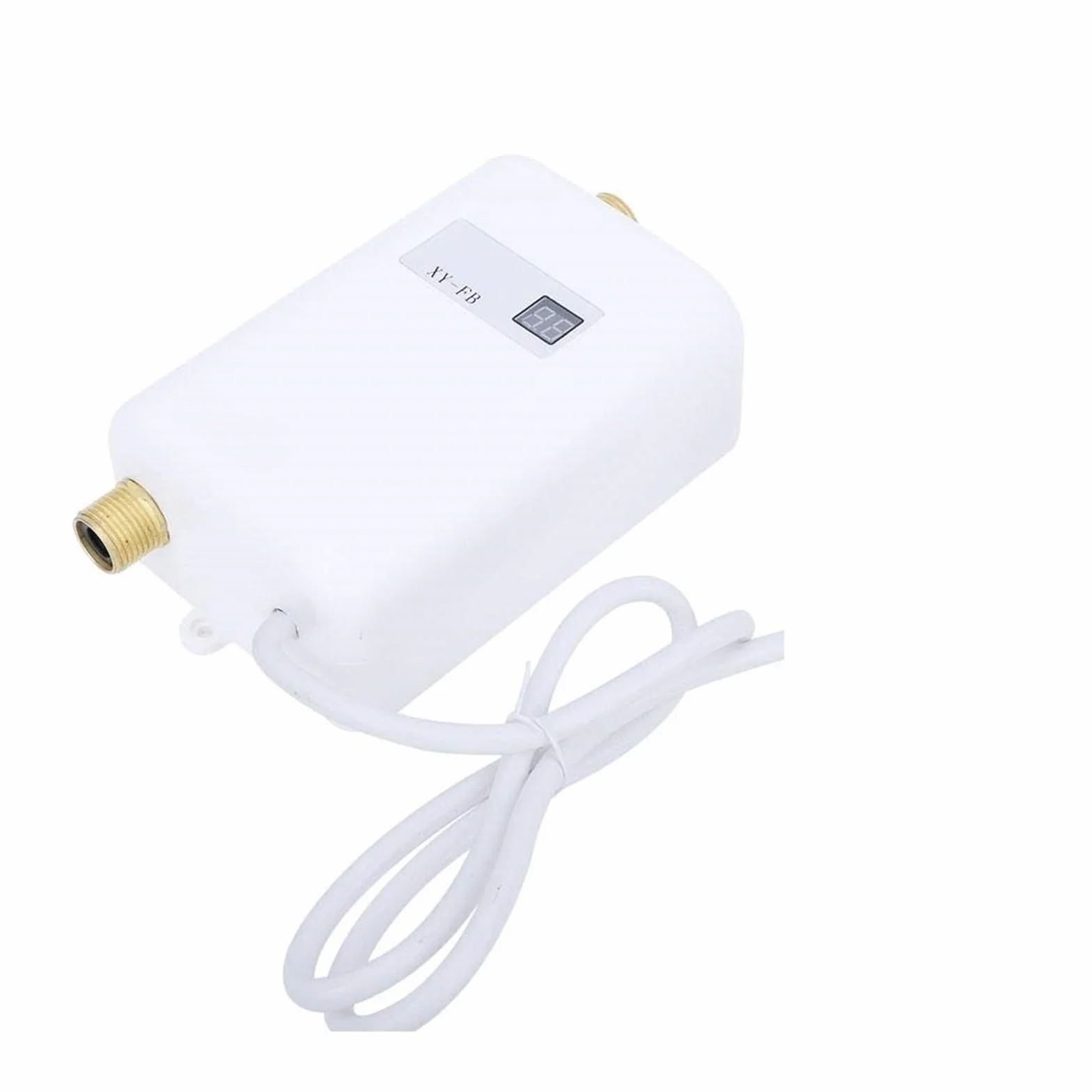3800W Bezzbiornikowy Elektryczny Podgrzewacz Wody Łazienka Kuchnia Natychmiastowy Podgrzewacz Wody Wyświetlacz Temperatury Ogrzewanie Prysznic Uniwersalny Kompaktowy i trwały(Golden)