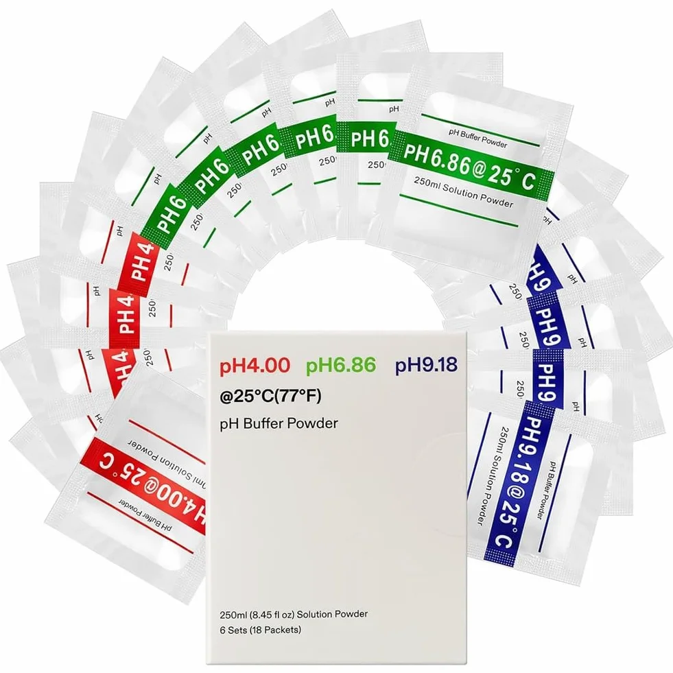 PH 6,86/4,00/9,18, proszek buforowy PH do precyzyjnej i łatwej kalibracji testera pH, 18