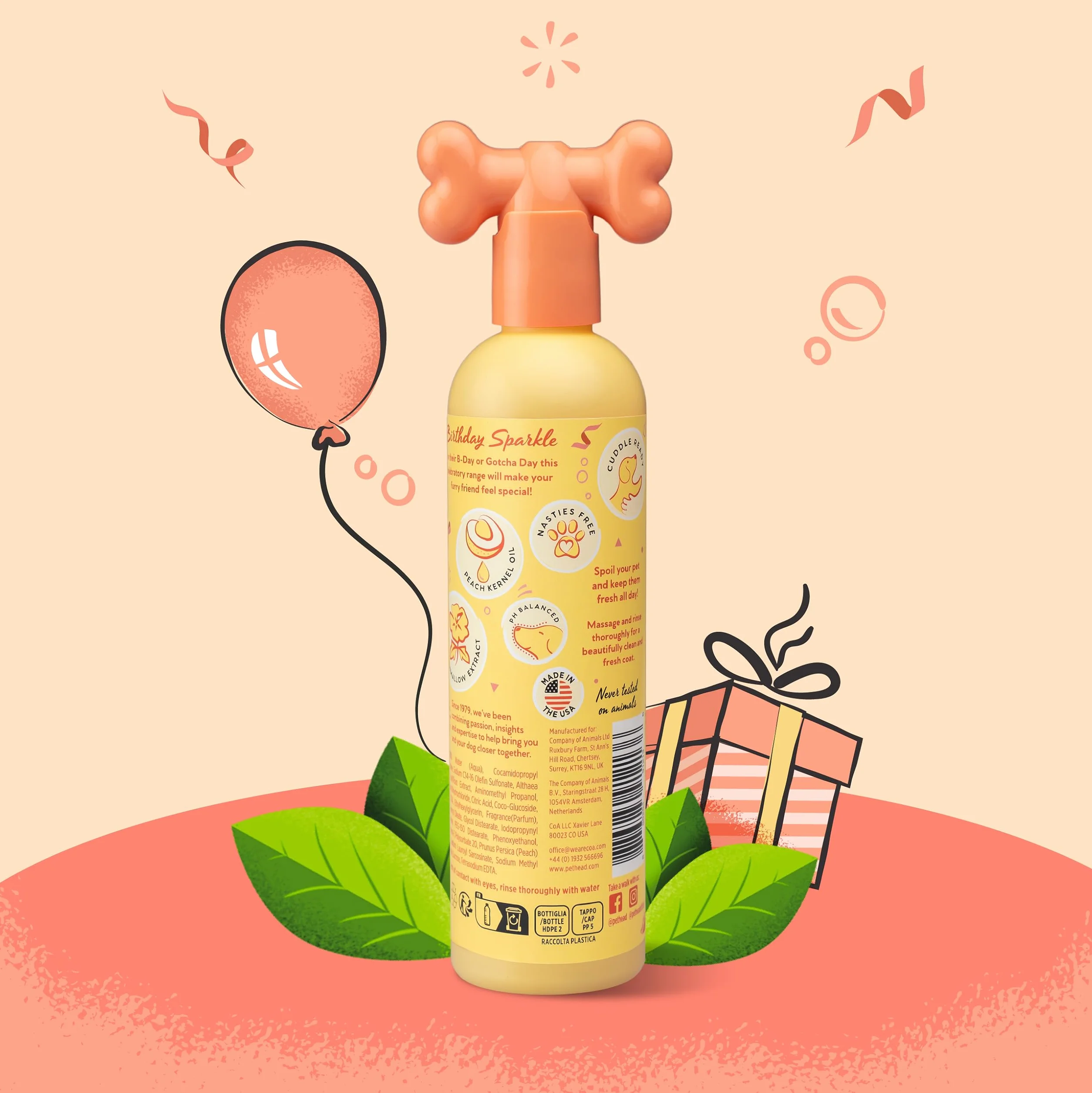 PET HEAD Szampon dla psa 300ml Birthday Sparkle hipoalergiczny naturalny