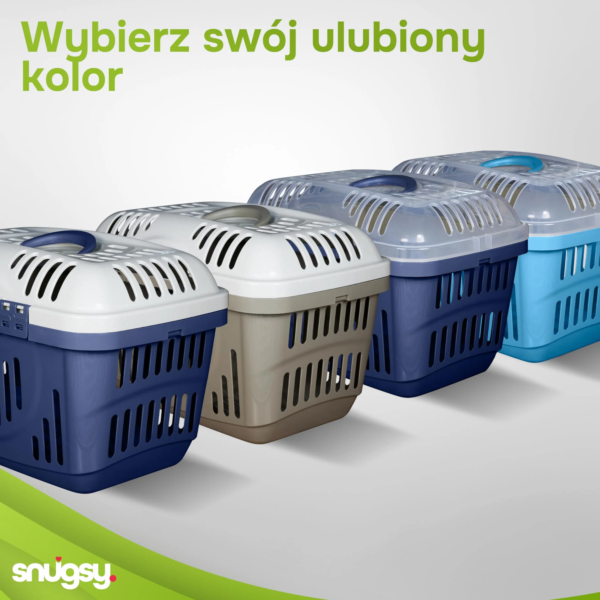 Transporter dla Kota do Samochodu Plastikowy 49x34x32 cm Szary z Klipsami Zabezpieczającymi